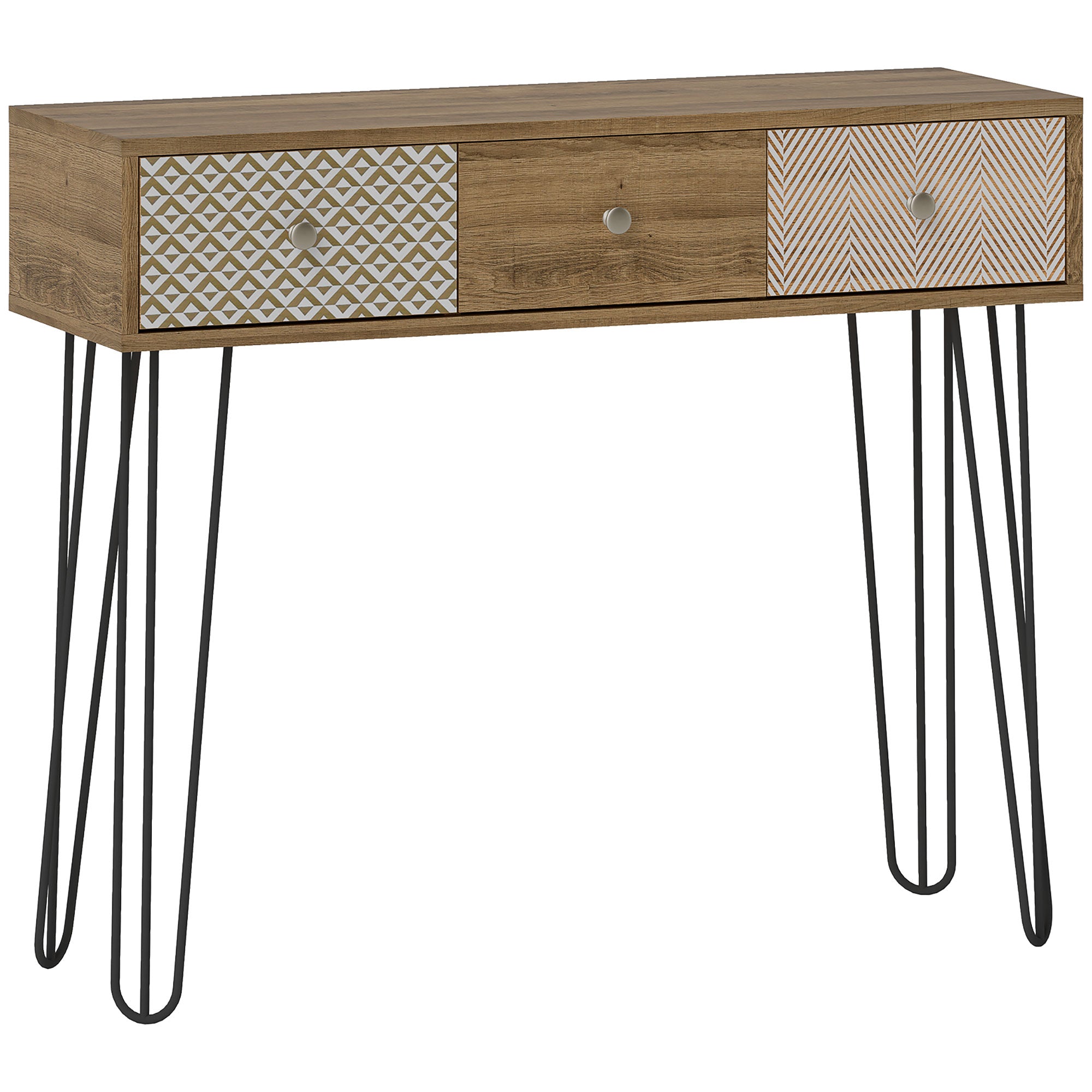 Narrow Console Table with Drawers, 35.4