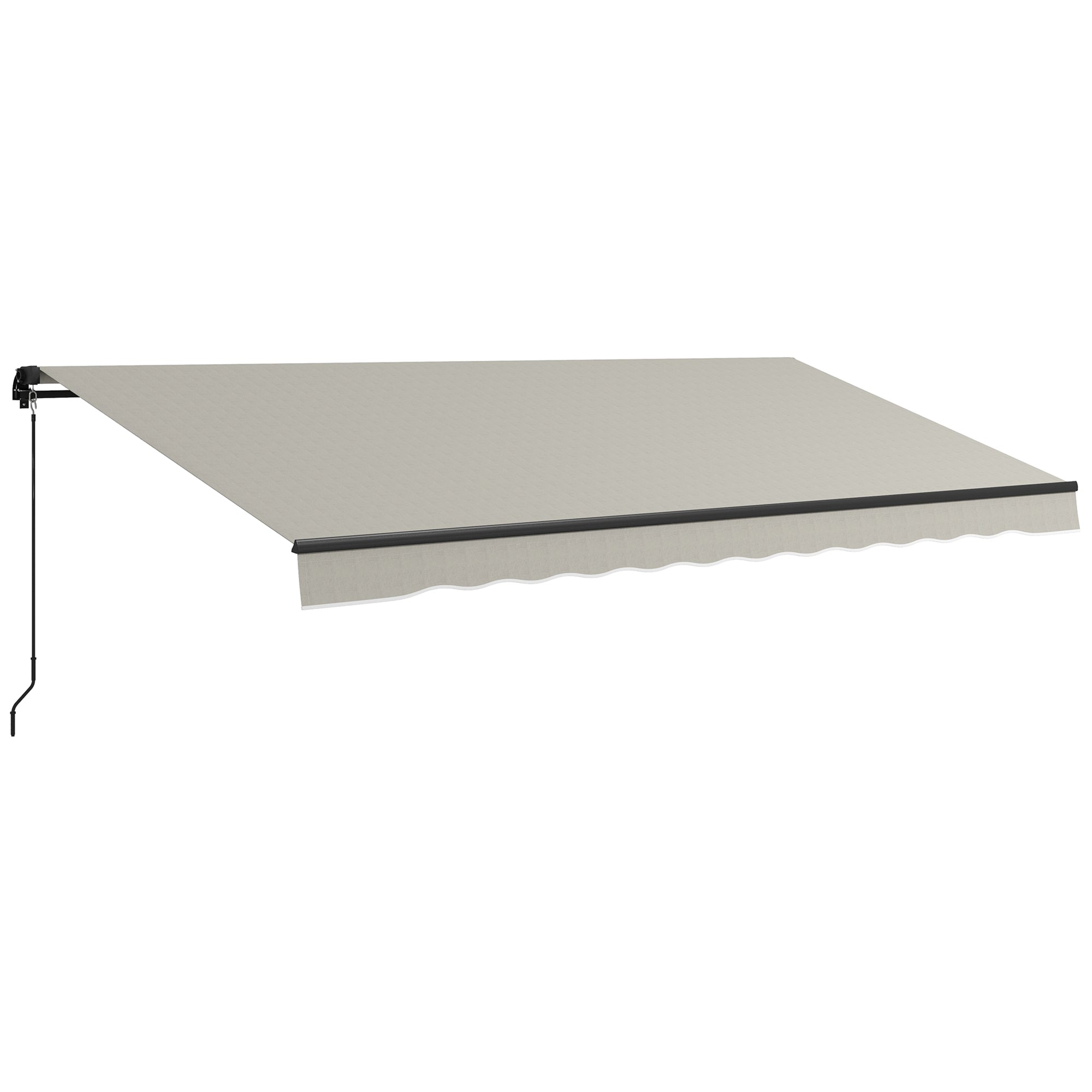 15' x 10' Retractable Awning, 280gsm UV Resistant Sunshade Shelter, for Deck, Balcony, Yard, Light Grey Window Awnings at Gallery Canada