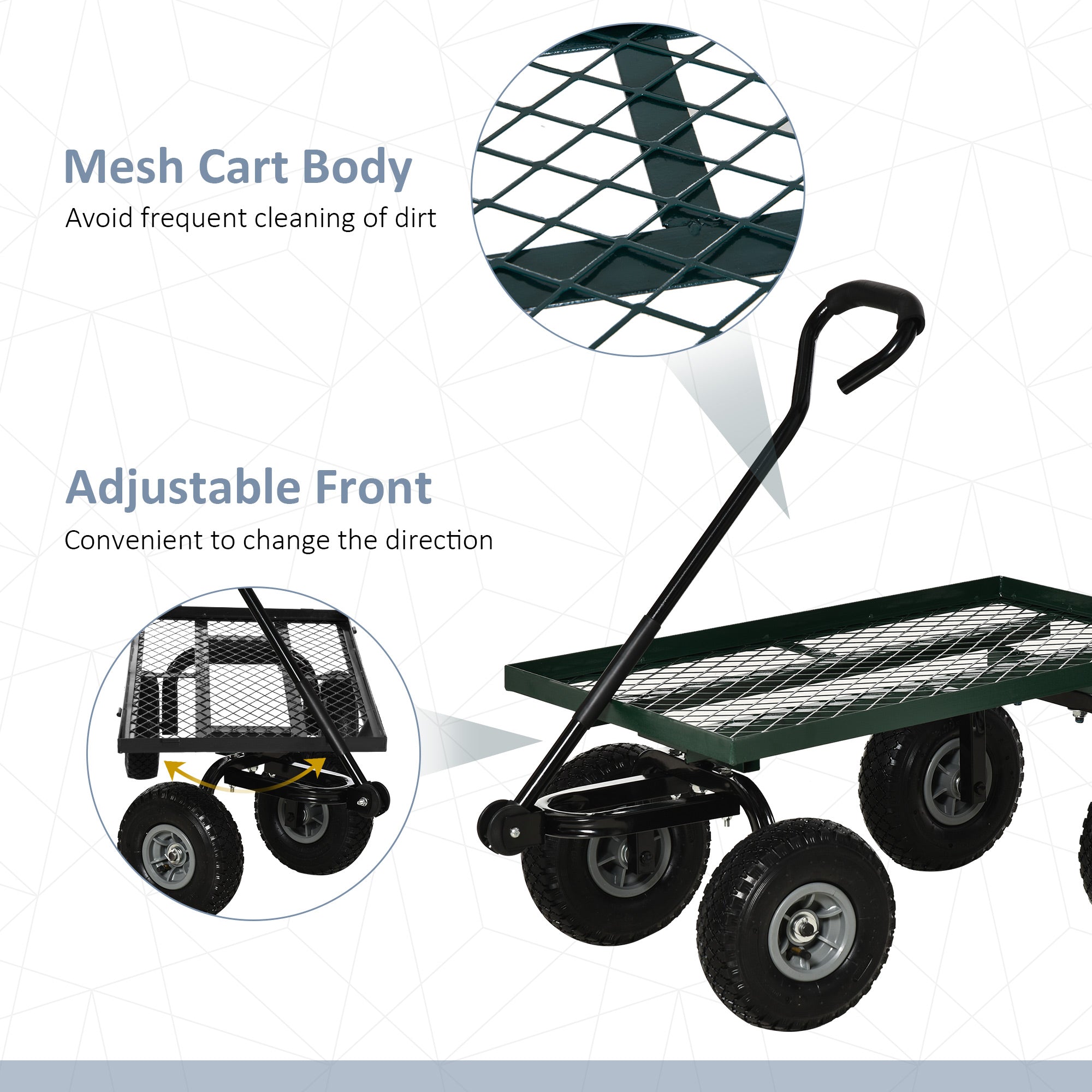 Heavy Duty Garden Wagon Cart with 10