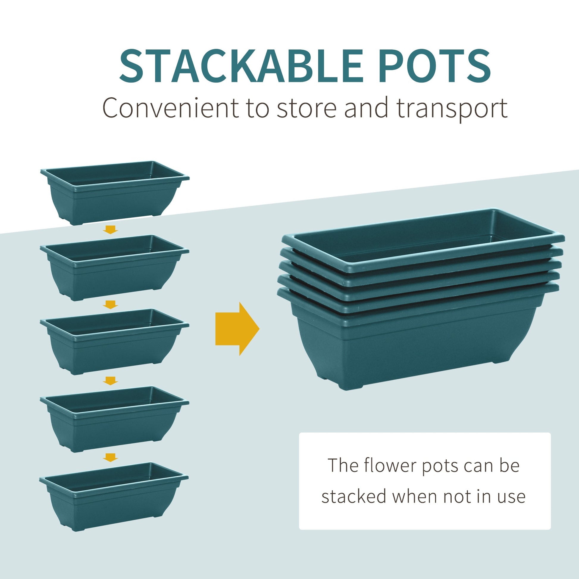 5-Tier Raised Garden Bed with 5 Planter Box, Outdoor Plant Stand Grow Containers with Leaking Holes, Green Plant Stands   at Gallery Canada