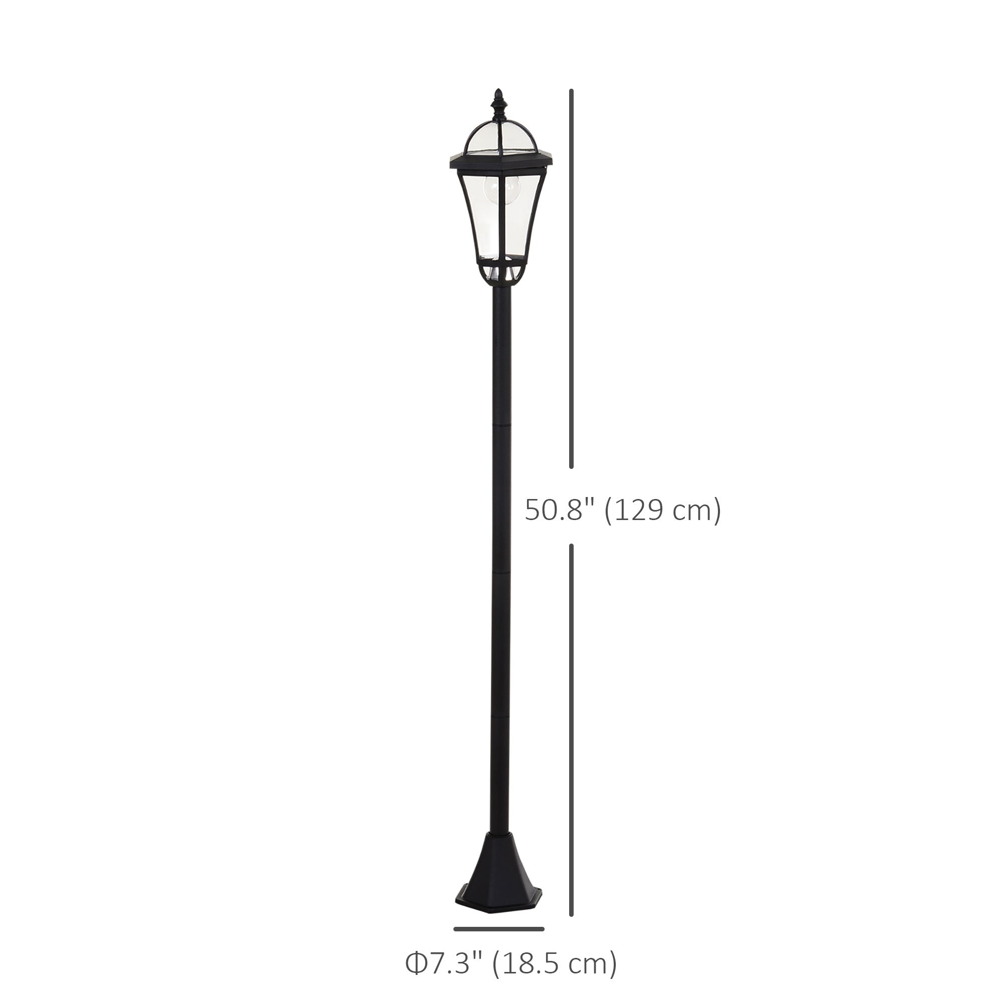 2 Piece LED Garden Lights Lamp Post Solar Powered Auto Switch Outdoor Lantern Patio Pathway Walkway Water-Resist 6 Hours Black Solar Post Lamps at Gallery Canada