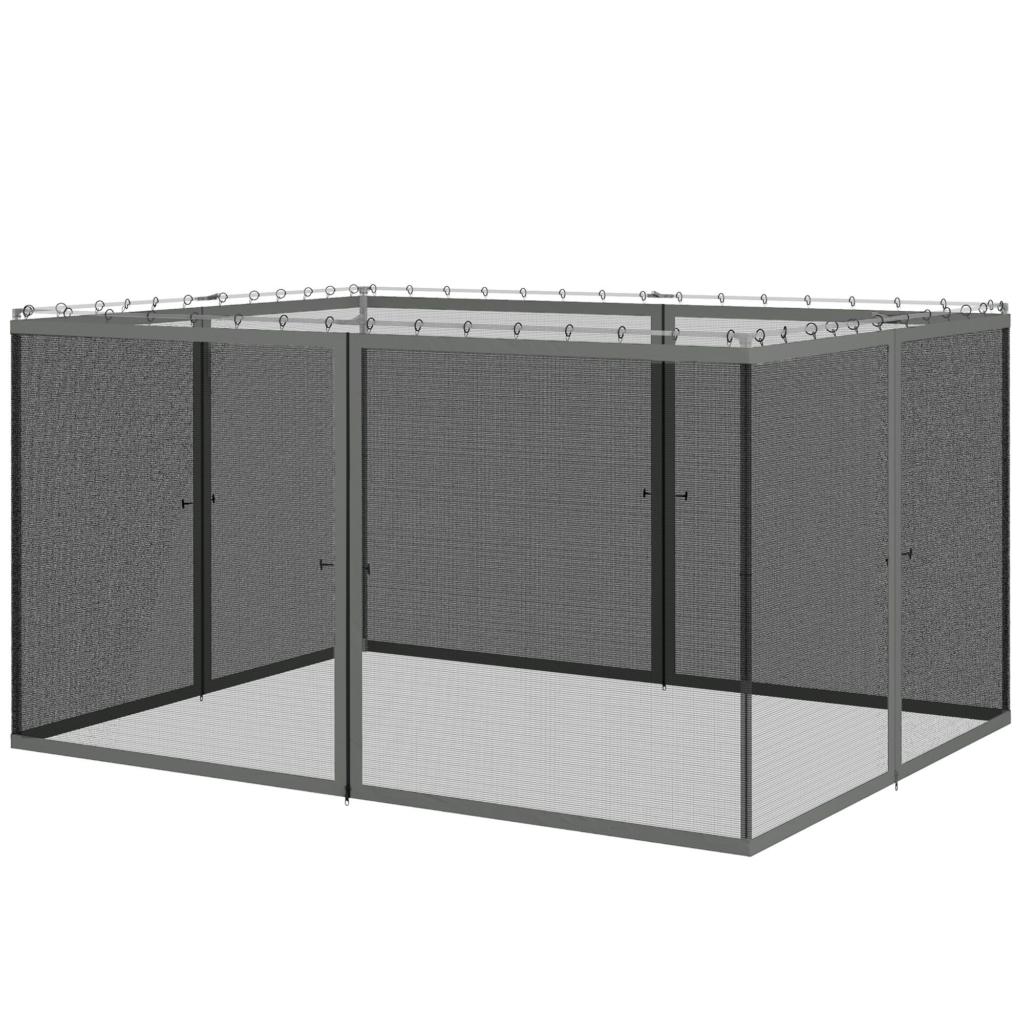 Replacement Mosquito Netting for Gazebo 10' x 13' Black Screen Walls for Canopy with Zippers Gazebos Black, Dark Grey at Gallery Canada