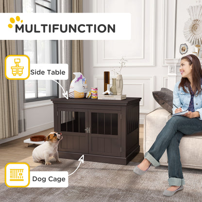 31" Dog Crate Furniture End Table with Three Doors for Small Dogs, Coffee Houses, Kennels & Pens   at Gallery Canada