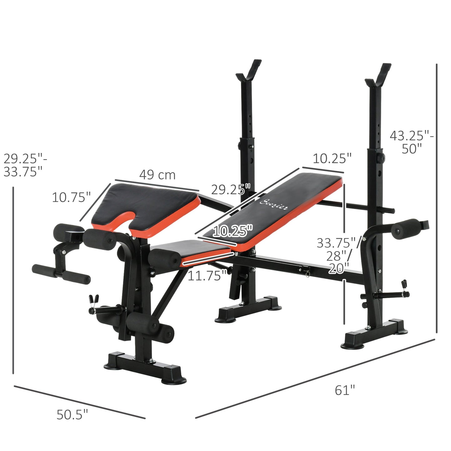 Adjustable Weight Bench for Weight Lifting and Strength Training Weight Benches   at Gallery Canada