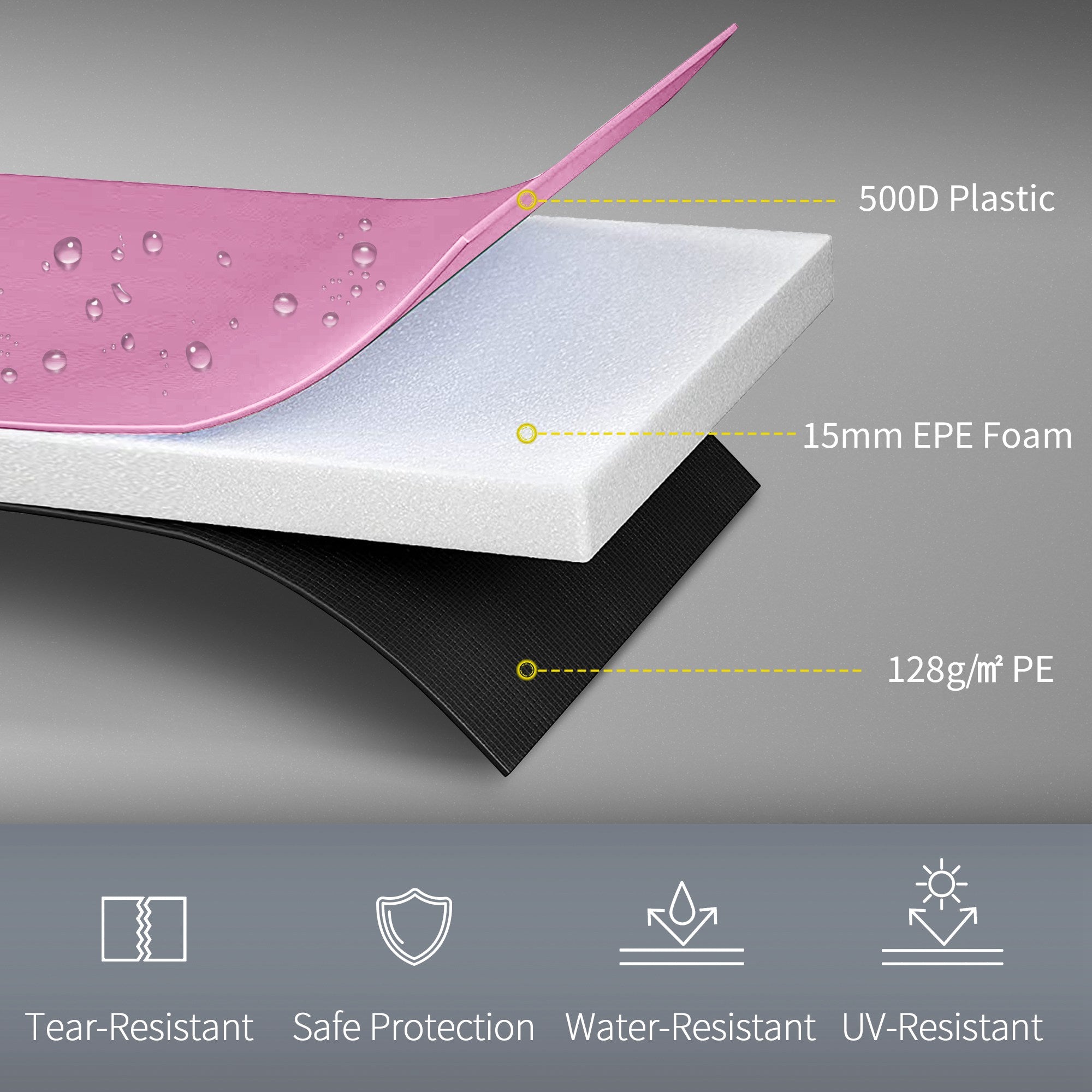 14FT Trampoline Spring Cover, Trampoline Pad Replacement, Waterproof and Tear-Resistant, All-Weather Trampoline Accessories, Pink Trampolines at Gallery Canada
