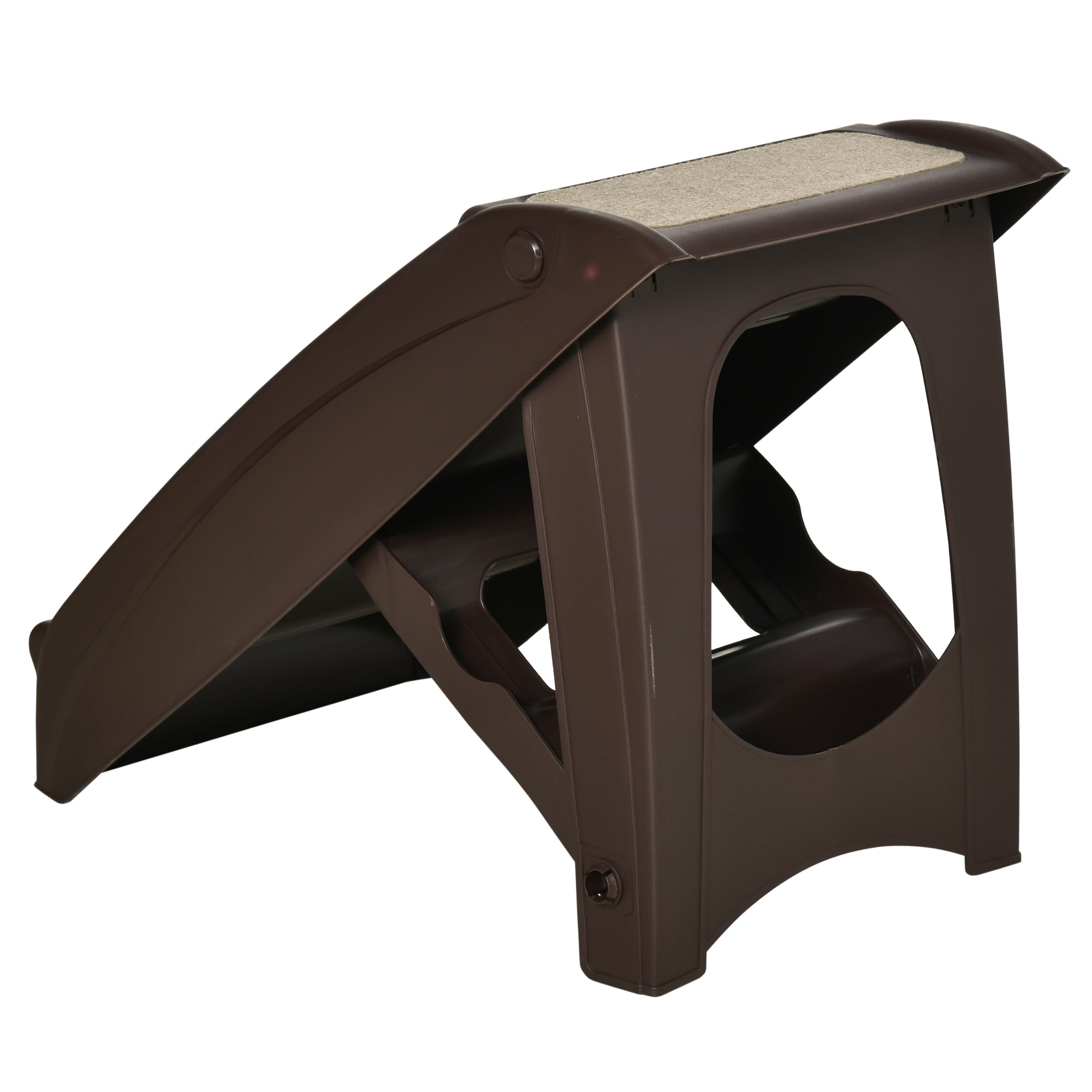 4-Level Portable Pet Stairs, Foldable Dog Ramp, Lightweight Cat Steps, with Nonslip Soft Mats, for High Bed, Sofa, Up to 44 lbs, Dark Brown Dog Stairs at Gallery Canada