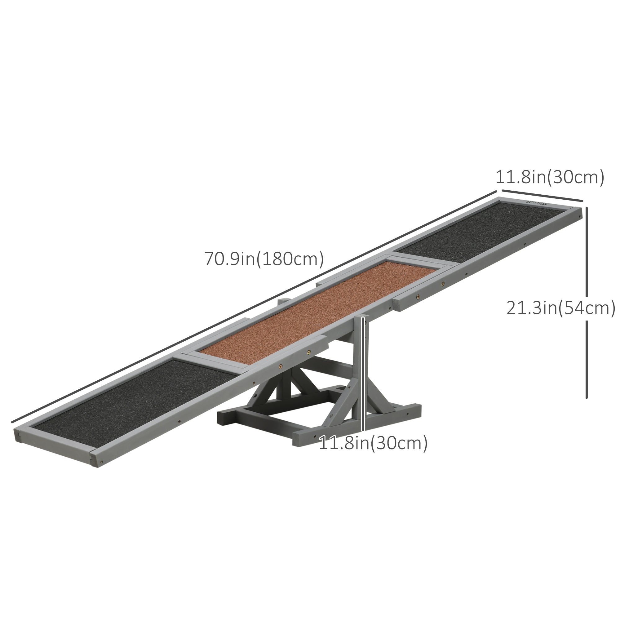 Wood Pet Seesaw Platform Dog Agility Training Equipment Run Game Toy Weather Resistant Pet Supplies Grey Dog Agility Training Equipment   at Gallery Canada