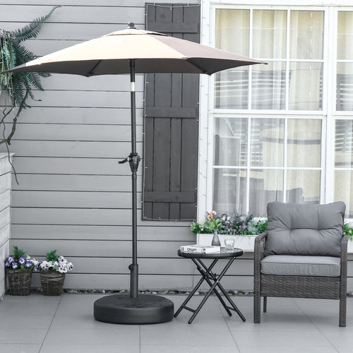 22'' Round Parasol Base Stand Outdoor Umbrella Weights Holder for Market Parasols, Water Filled, for 1.5''/1.9'', Black