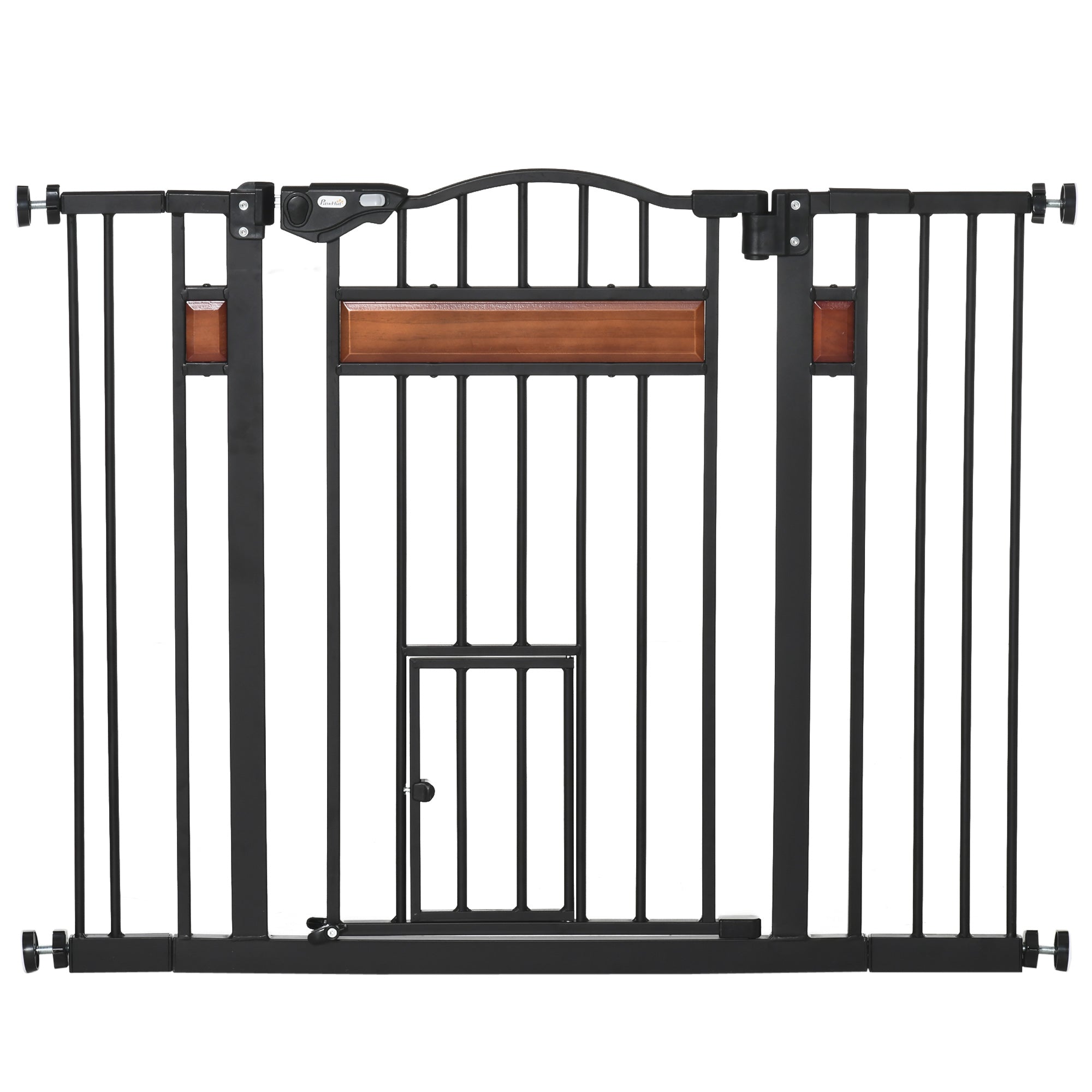 29.1''-41.3'' Extra Wide Dog Gate with Cat Door, Stair Pressure Fit, Auto Close, Double Locking, for Doorways, Hallways Houses, Kennels & Pens at Gallery Canada