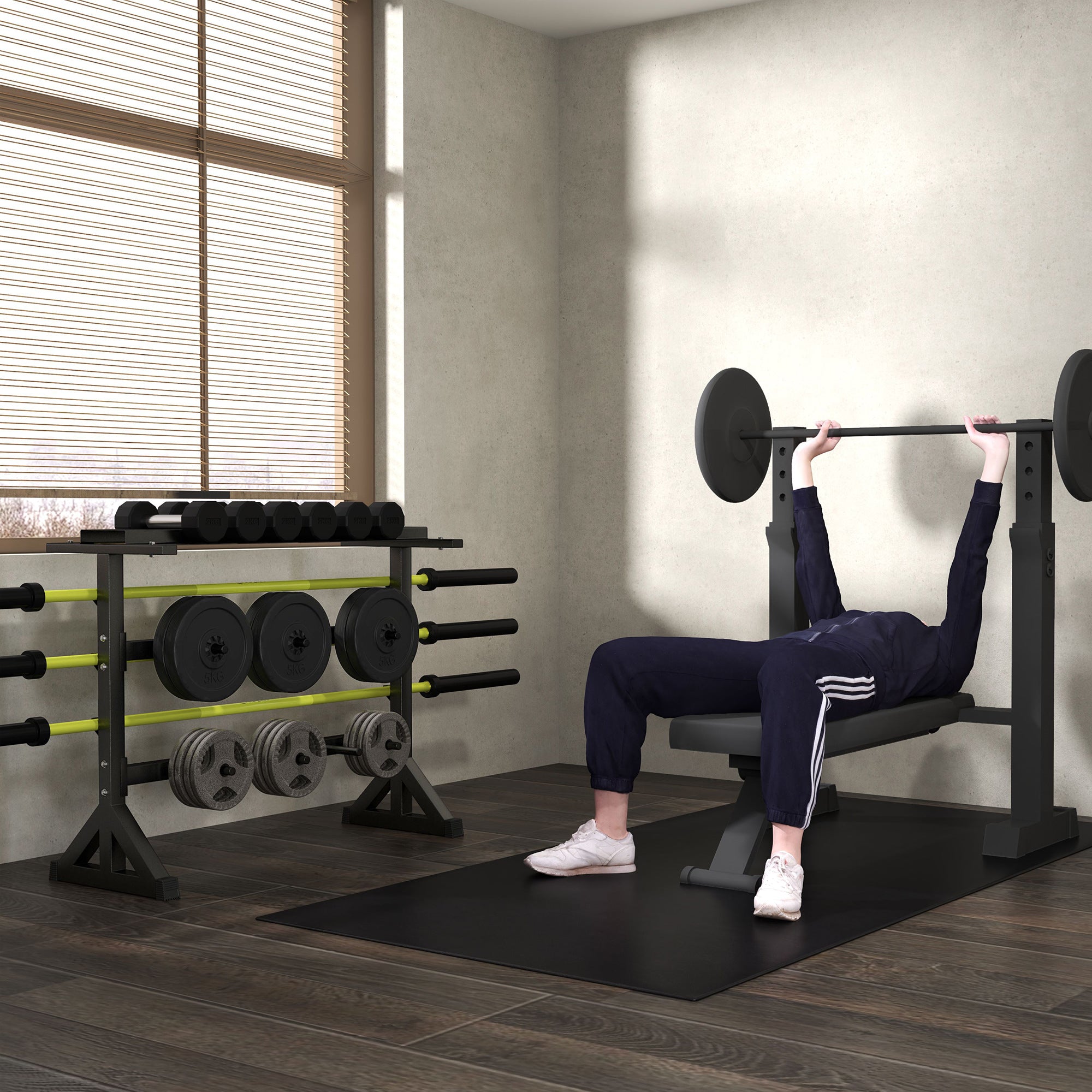 1100LBS Capacity Weight Rack, Weight Plate Rack, and Dumbbell Rack for Home Gym Storage Accessories at Gallery Canada