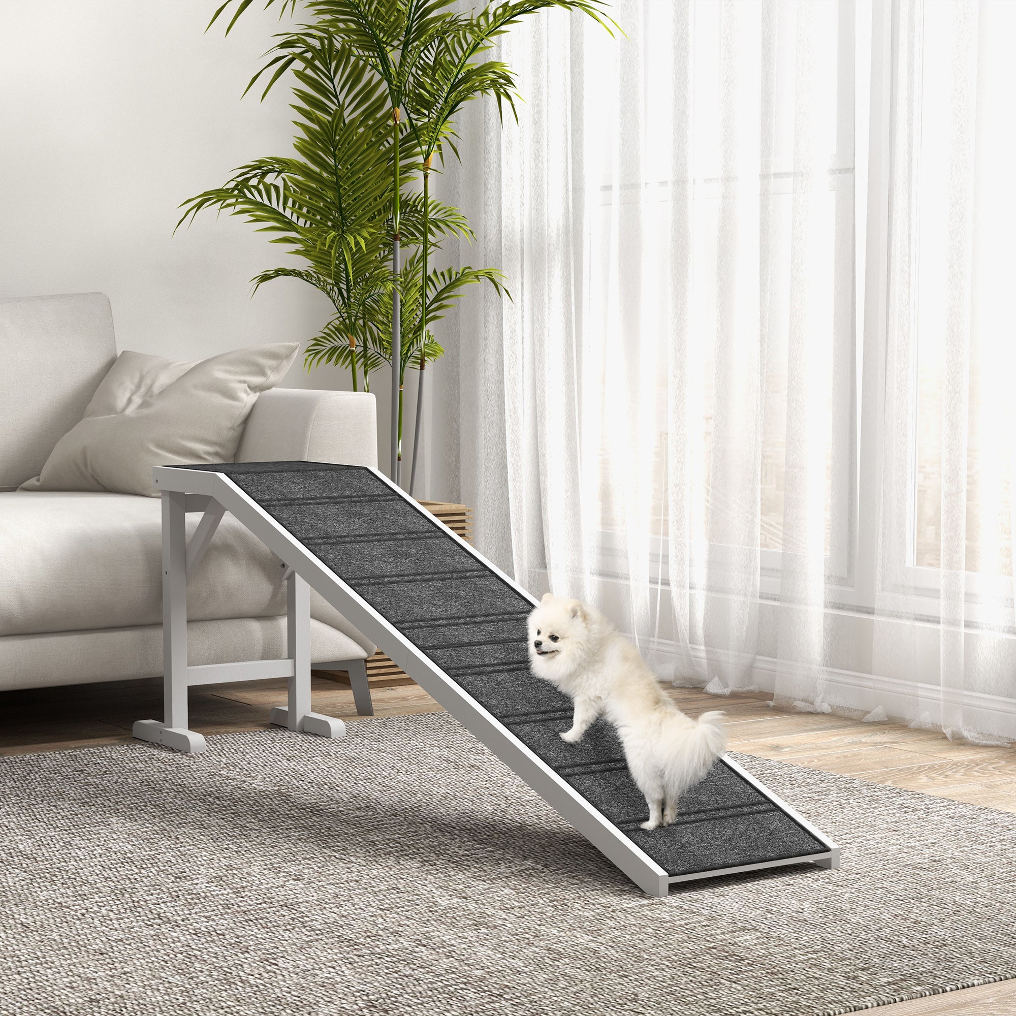 Pet Ramp, Dog Bed Steps with Non-slip Carpet, Top Platform, 74