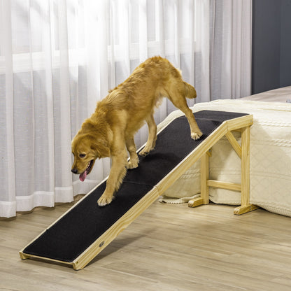 Pet Ramp Bed Steps for Dogs Cats Non-slip Carpet 74"L x 16"W x 25"H Natural Dog Stairs   at Gallery Canada