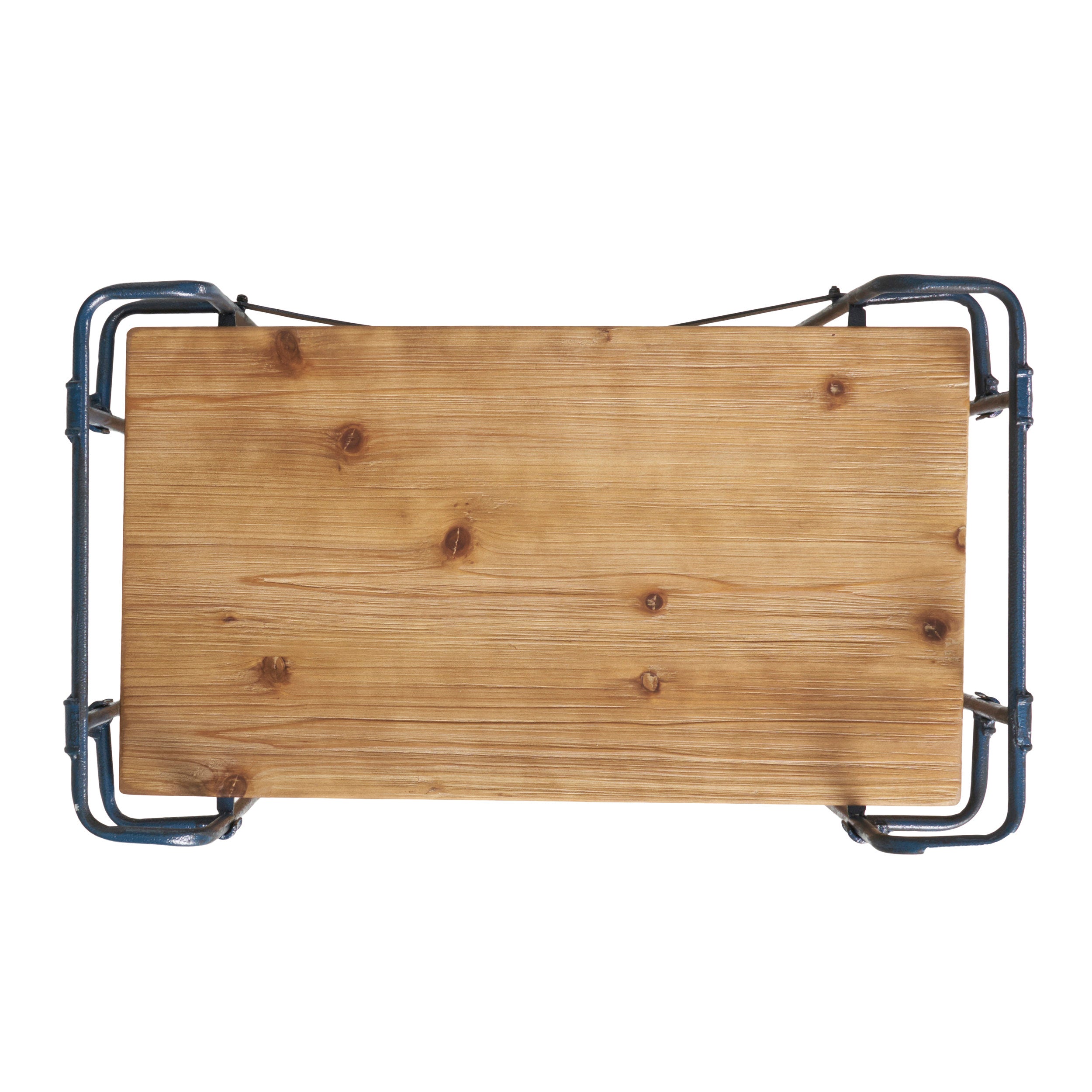 Industrial Bookcase with Firwood Shelves, Iron Frame, Resilient Structure, Ideal for Small Spaces, 27.5