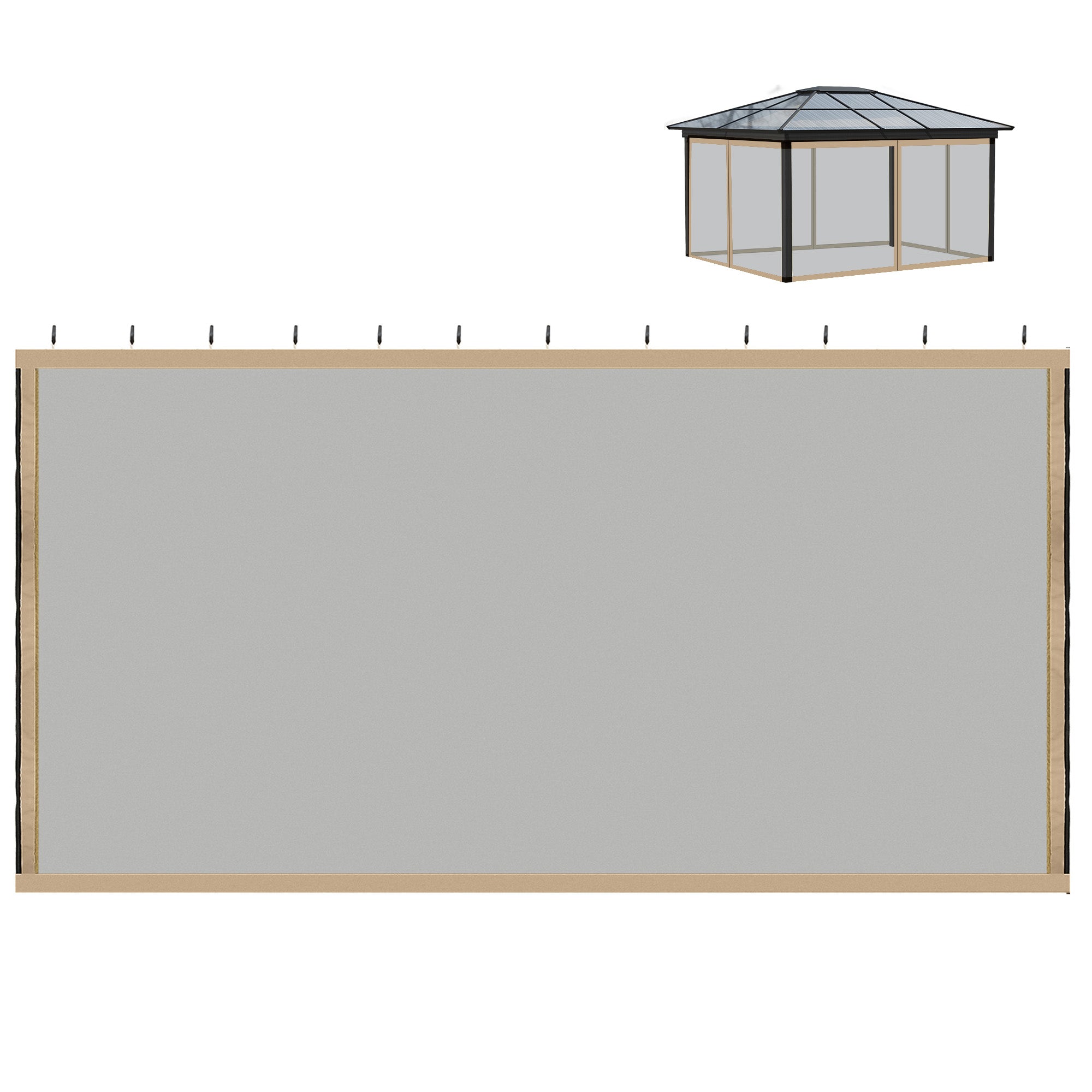 Gazebo Replacement Mosquito Netting 10' x 10' Black Screen Walls for Canopy with Zippers for Parties and Outdoor Activities Gazebo Sidewalls at Gallery Canada