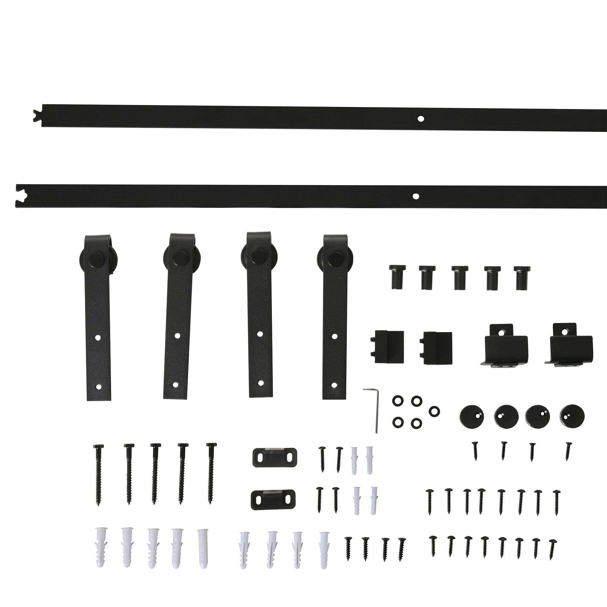 6FT Mini Barn Door Hardware Kit, Sliding Barn Door Cabinet Hardware Kit for 19.7