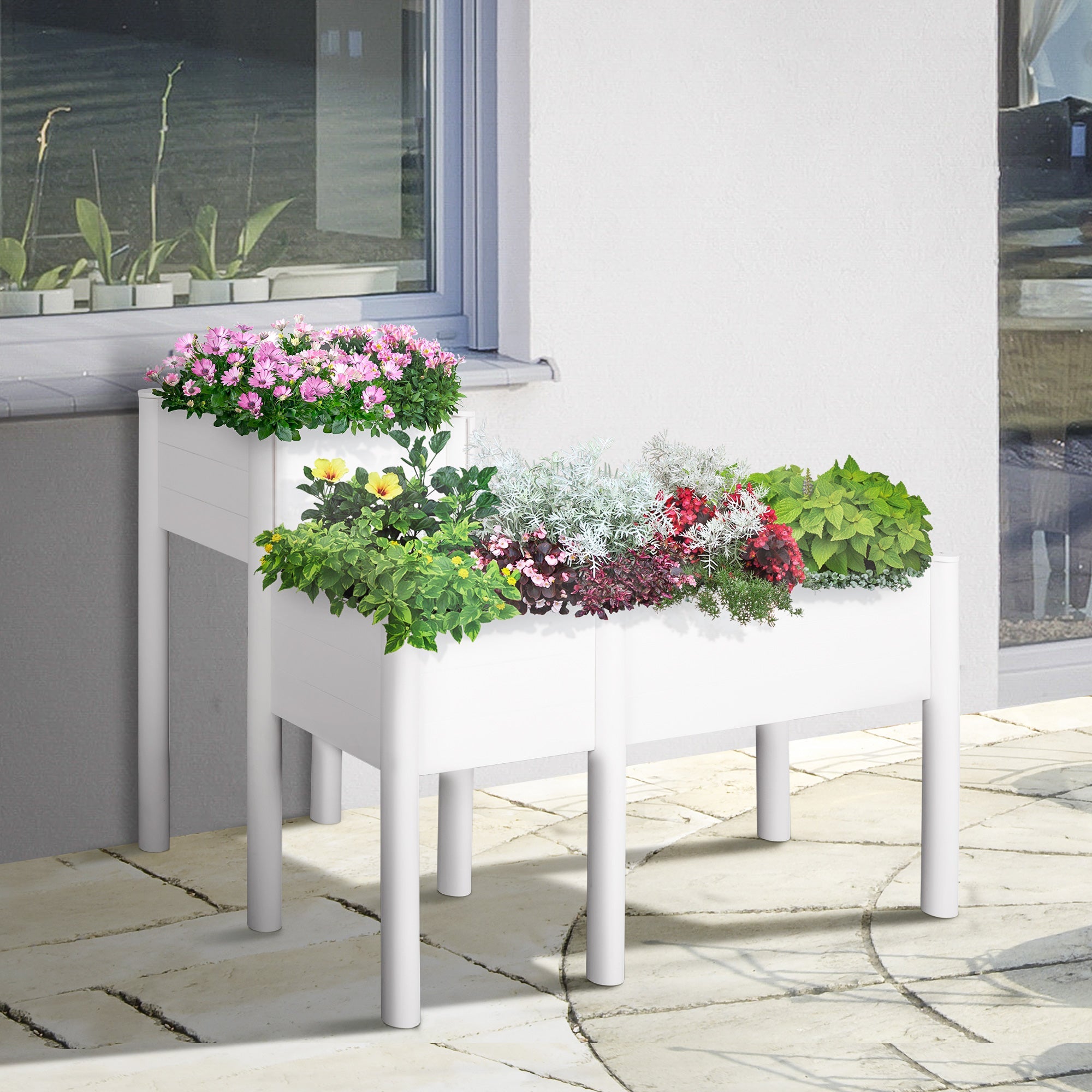 Elevated Wooden Planter Box with Legs, 46