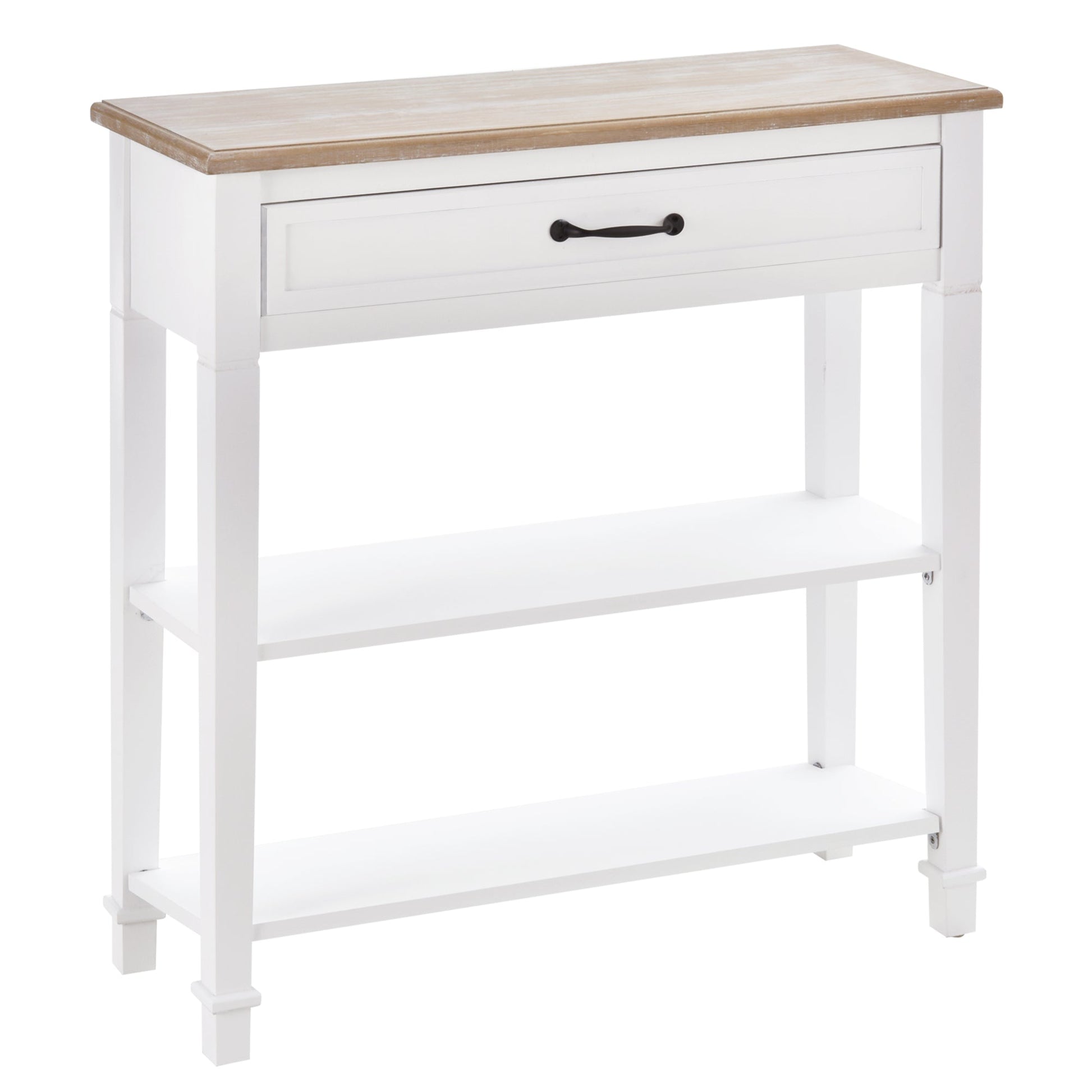 Console Table, Modern Entryway Table with Drawer and 2 Shelves, Sofa Table for Living Room, Hallway, White Console Tables Multi Colour  at Gallery Canada