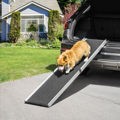 72-Inch Portable Folding Dog Ramp for Cars, Trucks, SUVs, Non-Slip Pet Ramp for Large Dogs, Aluminum Frame for up to 198 LBS Dog Stairs   at Gallery Canada