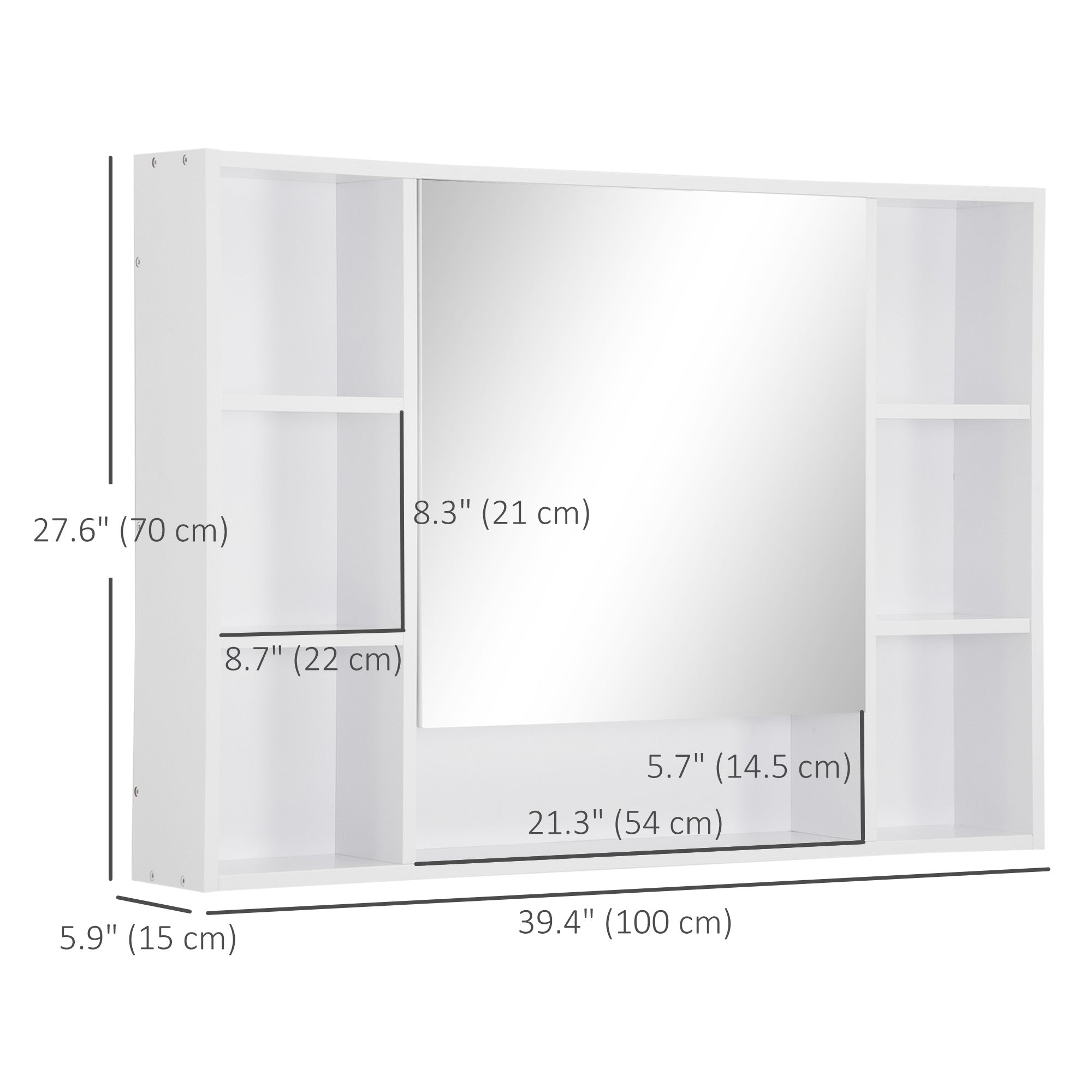 Wall Mounted Medicine Cabinet, 39.25