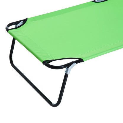 Adjustable Folding Outdoor Lounge Chair with Reading Hole and Pillow, Green Lounger Chairs   at Gallery Canada