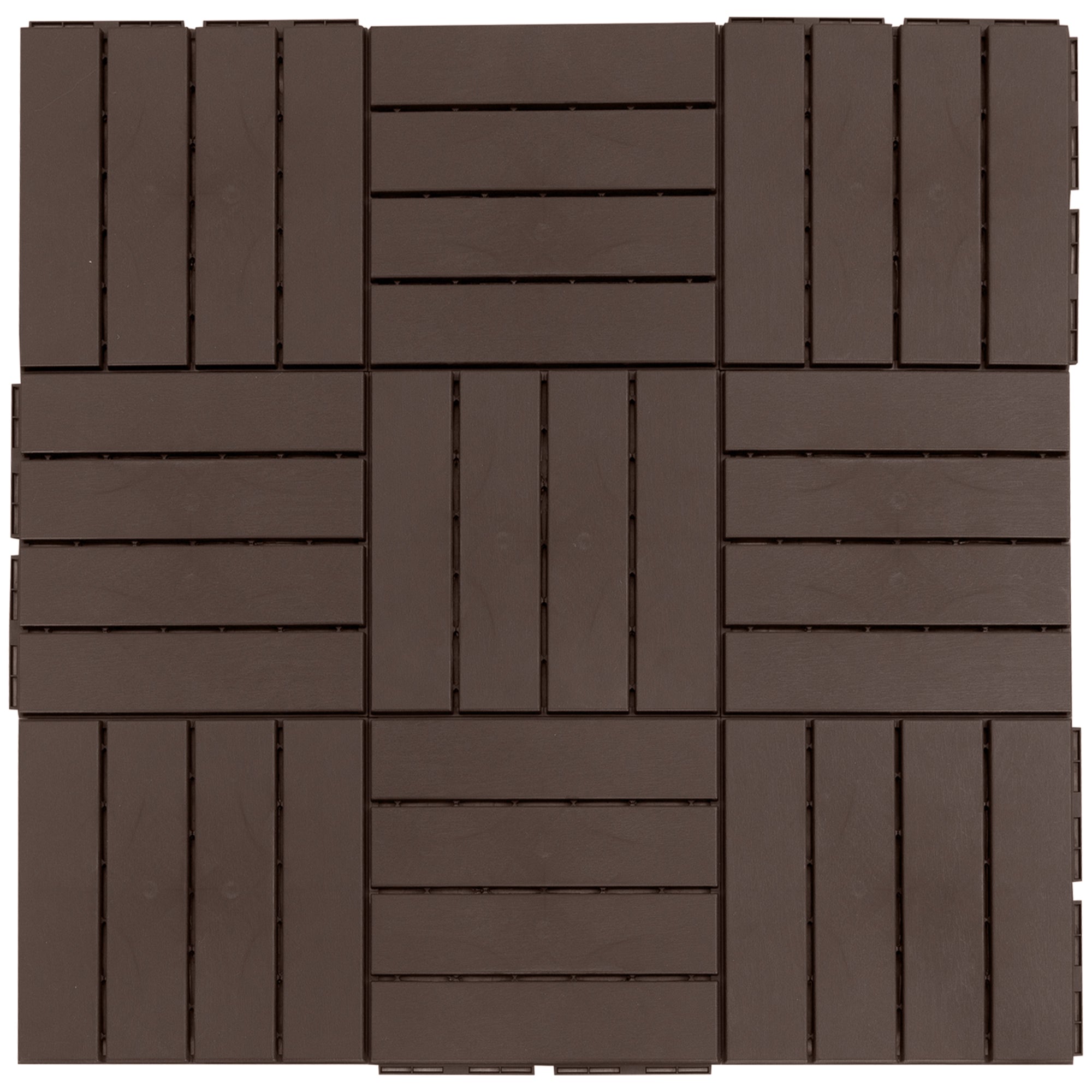 9 Pcs PP Interlocking Composite Deck Tile, 12