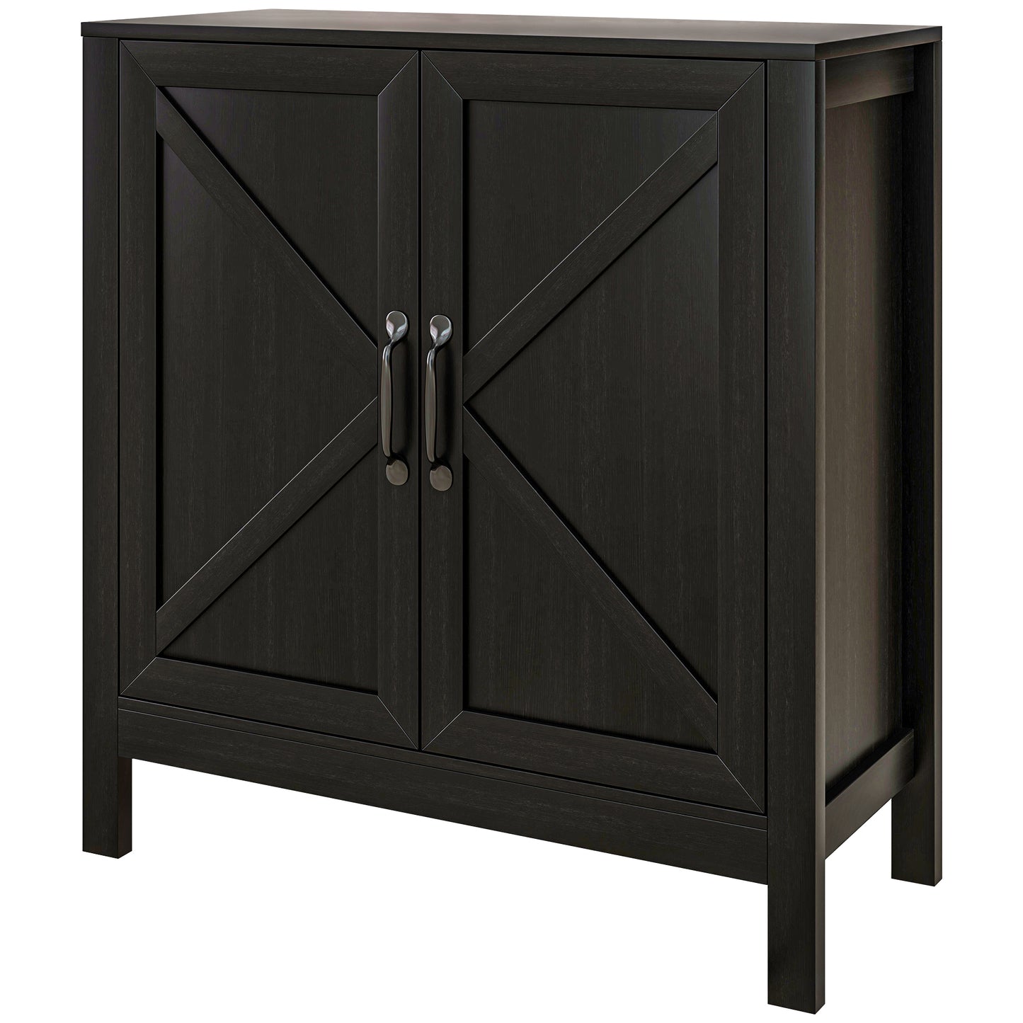 Sideboard Buffet, Kitchen Storage Cabinet with Barn Door and Adjustable Shelves, Storage Pantry, Black Oak Bar Cabinets   at Gallery Canada