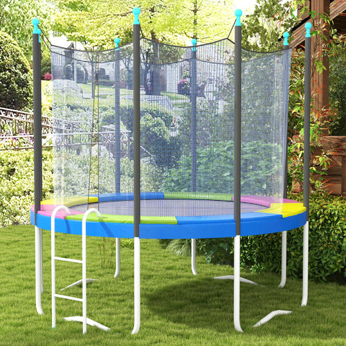 8FT Trampoline Spring Cover, Trampoline Pad Replacement, Waterproof and Tear-Resistant, All-Weather Trampoline Accessories, Multi-Colored