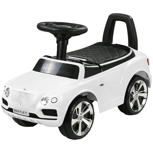 Bentley Bentayga Licensed Baby Car Foot To Floor with Horn Music, Under-Seat Storage, for 18-36 Months, White