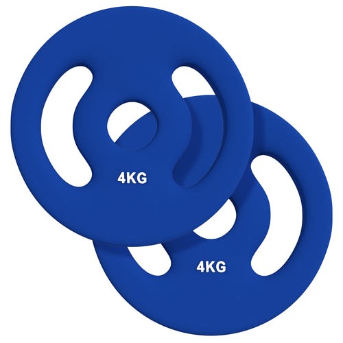 2 x 8.8lbs Standard Weight Plates with Easy-Grip Handles, 1