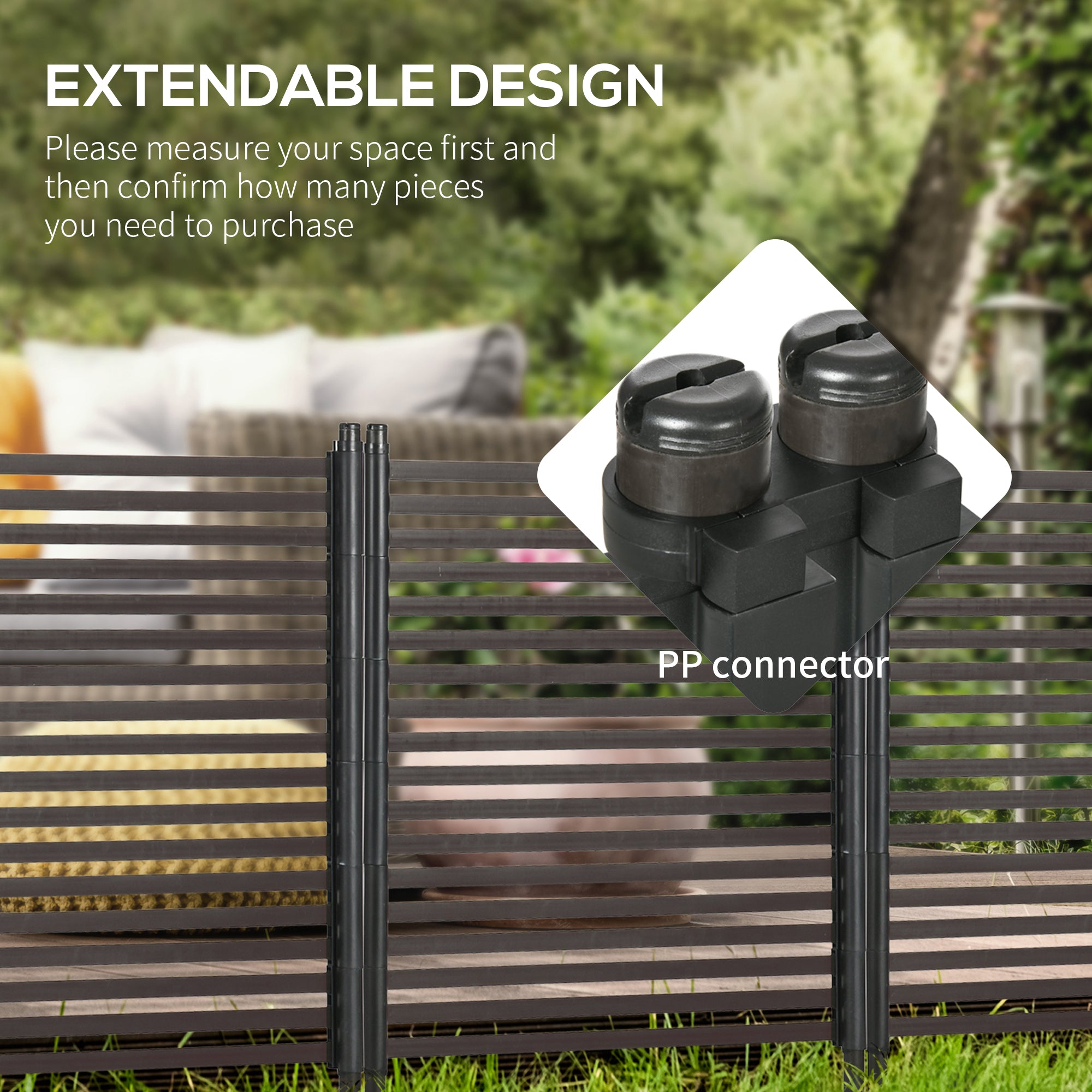 Picket Metal Garden Fence for Hard &; Soft Ground, 4 ft(H) Standing Outdoor Fencing with Feet, Animal Barrier Flower Bed Landscape Edging, Brown Garden Fences at Gallery Canada