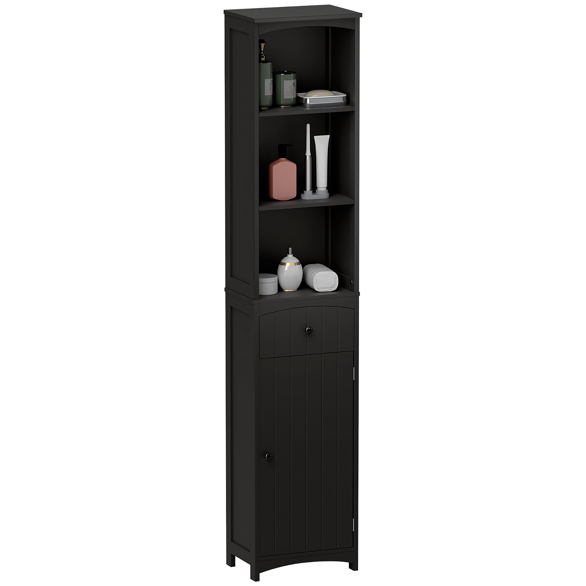 Tall Bathroom Cabinet Storage Organizer, Tall Cabinet with Shelves and Drawer Bathroom Cabinets at Gallery Canada