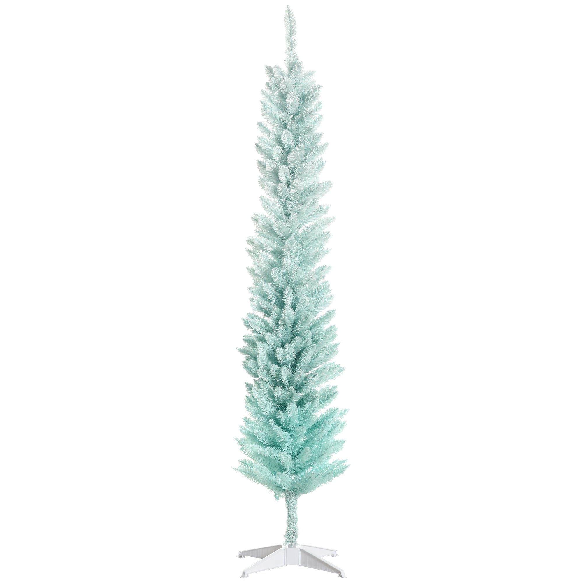 7ft Pencil Christmas Trees, Skinny Artificial Christmas Tree for Xmas Holiday Decor, Gradient Blue Pencil Christmas Trees   at Gallery Canada