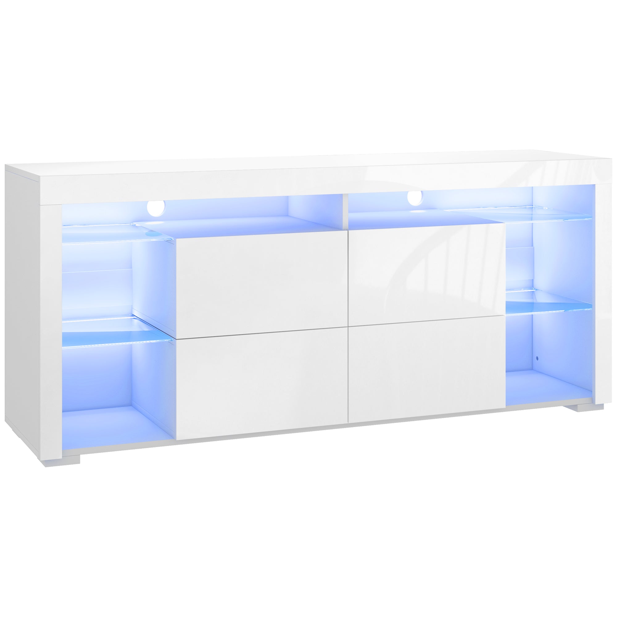 TV Stand with LED Lights for TVs up to 55