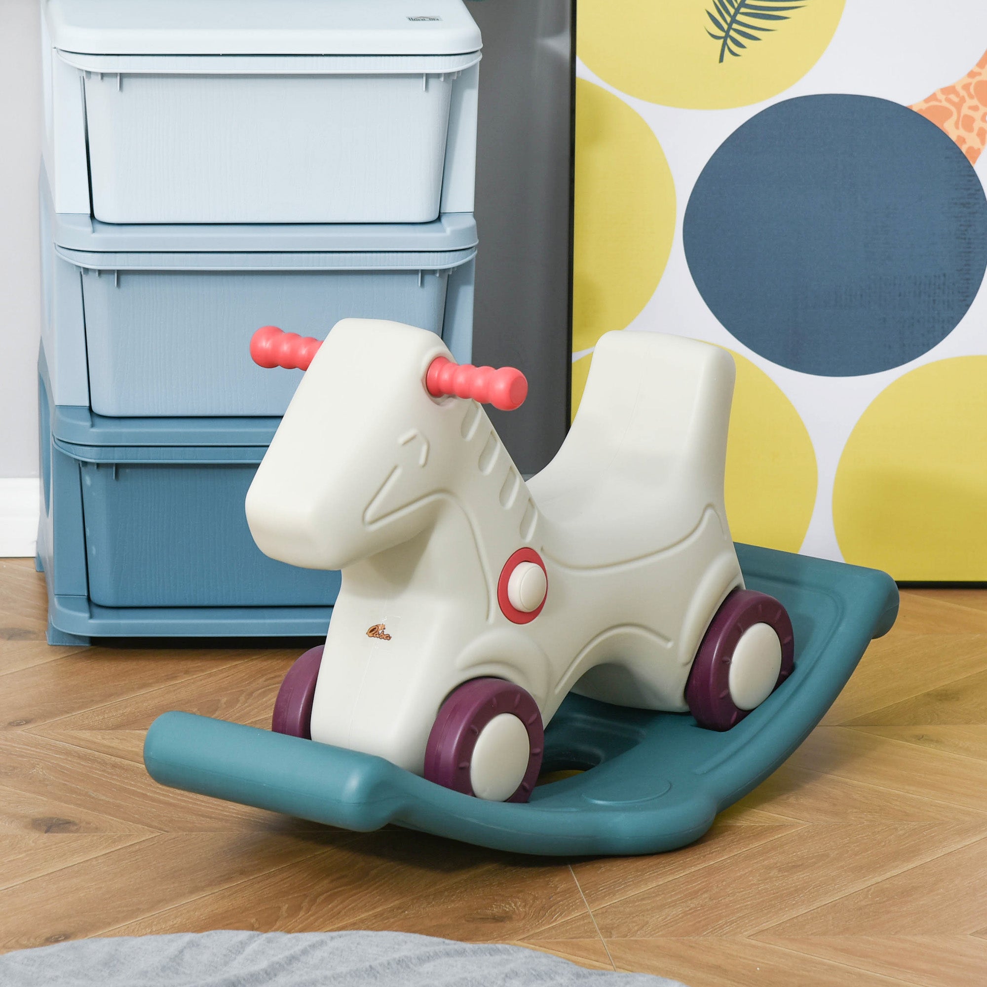 Rocking Horse 2 in 1 Ride on Toys and Sliding Car for Kids Baby Rocker Roller Toddler Playset Indoor Outdoor 1-4 Years Old Rocking Horses at Gallery Canada