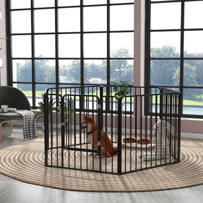 Dog Fence Outdoor 6 Panels 31.5" Height Steel Pet Exercise Pen Indoor, for Small and Medium Dogs Houses, Kennels & Pens   at Gallery Canada