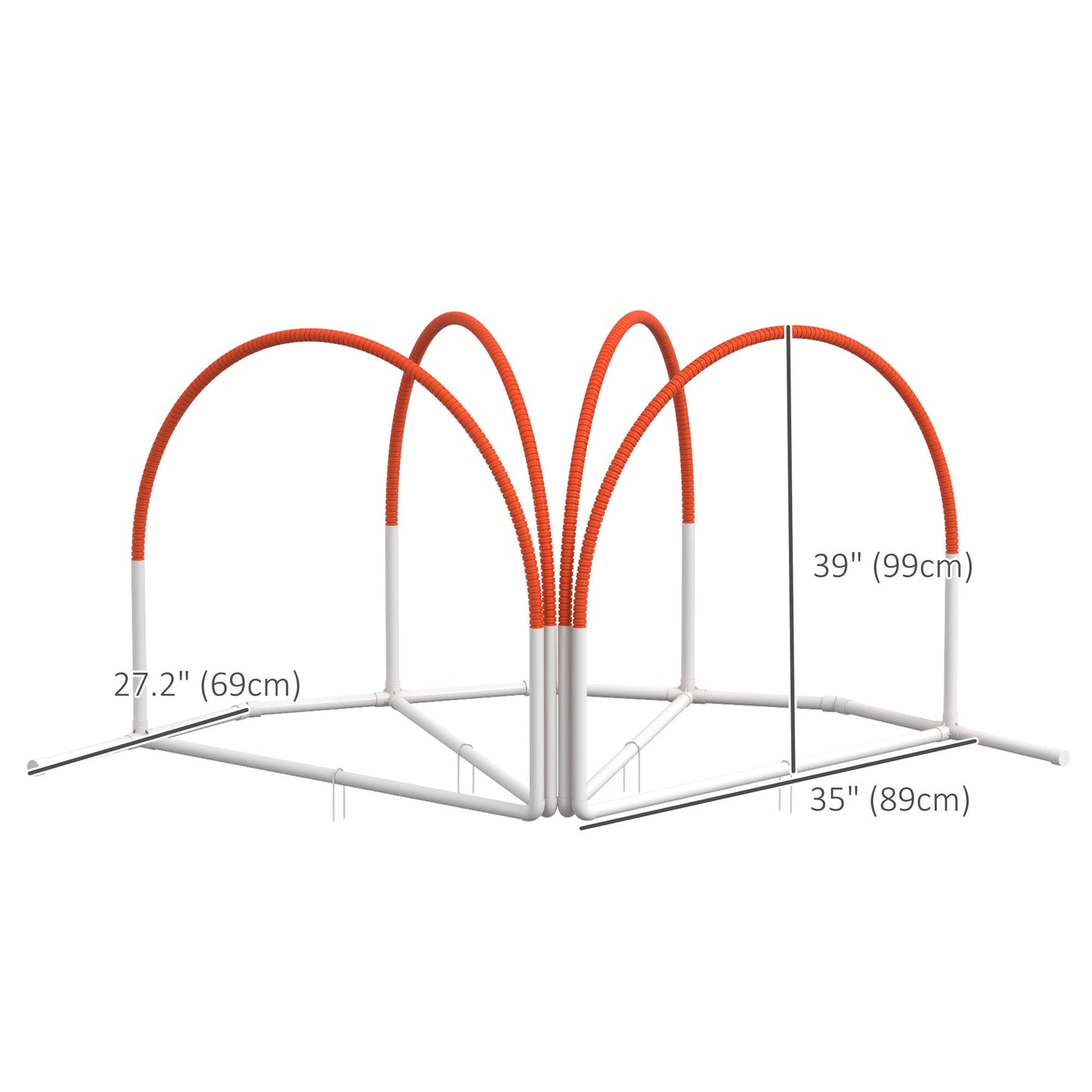 Dog Agility Kit Pet Obstacle Course Training Equipment Outdoor with Weave Poles, Carry Bag, Orange Dog Agility Training Equipment   at Gallery Canada