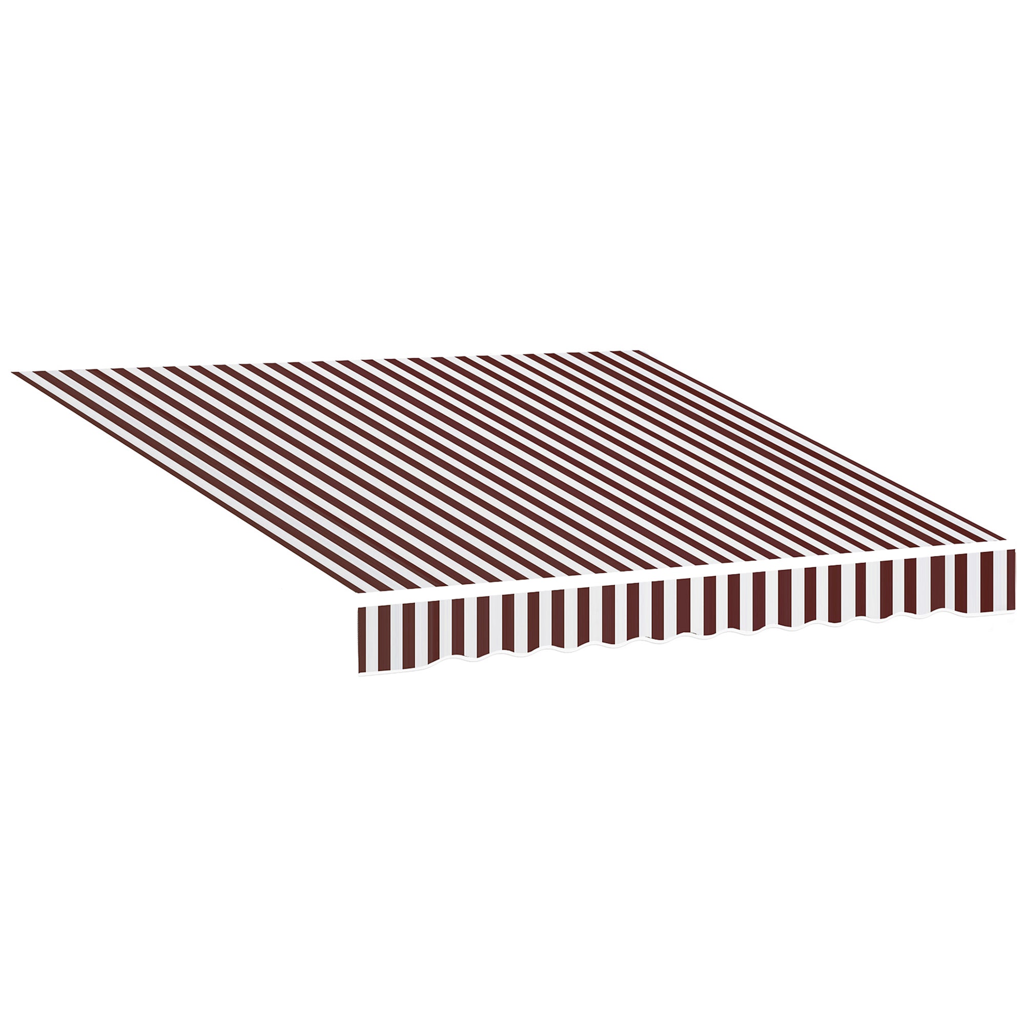 9' x 8' Outdoor Sunshade Canopy Awning Cover, Retractable Awning Fabric Replacement, UV Protection, Red and White Awning Fabric Replacement Red and White at Gallery Canada