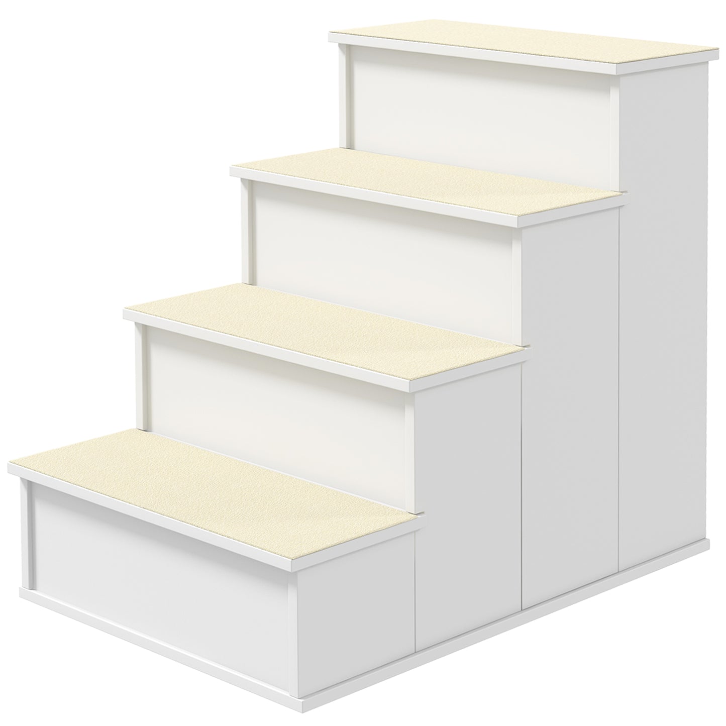 Dog Steps Pet Stairs for Bed Cat Ladder for Couch with Non-Slip Carpet, 15.7" x 23.2" x 21.3", White Dog Stairs   at Gallery Canada