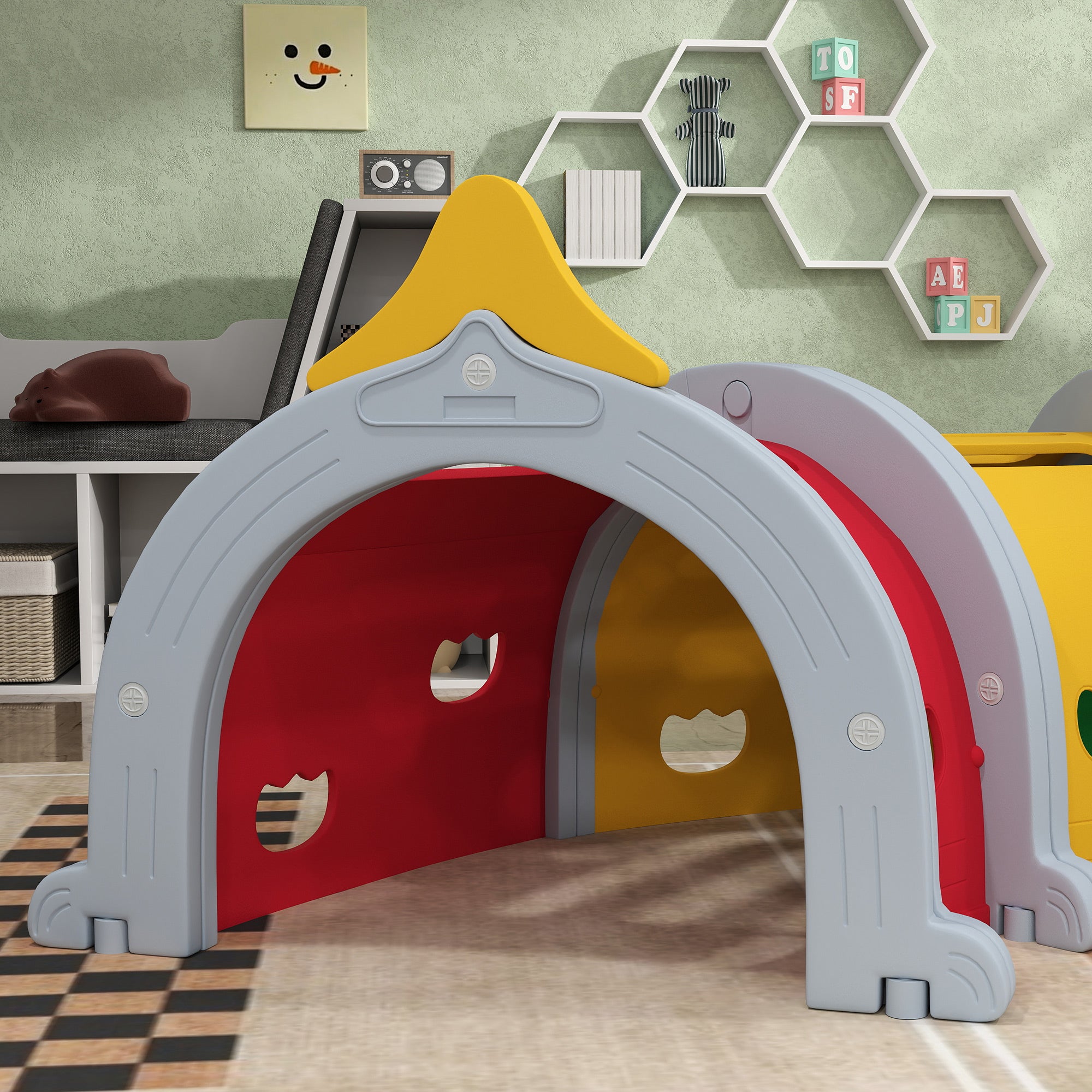 Lion Design Tunnel for Kids to Crawl Through, for 3-6 Years, Multicoloured Children's Play Tunnels at Gallery Canada
