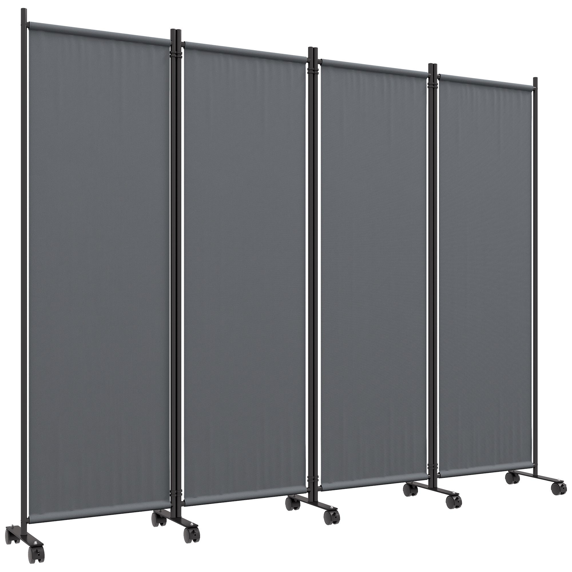 Folding Room Divider with Castor Wheels, Rolling Privacy Screen for Patio Backyard Pool Hot Tub, 5.6ft Tall Side Awnings at Gallery Canada