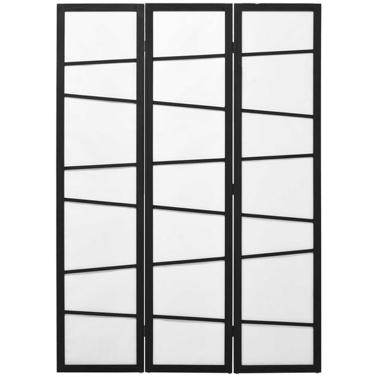 5.6ft Folding Room Divider, 3 Panel Wall Partition with Wood Frame for Bedroom, Home Office, White Room Dividers Multi Colour  at Gallery Canada