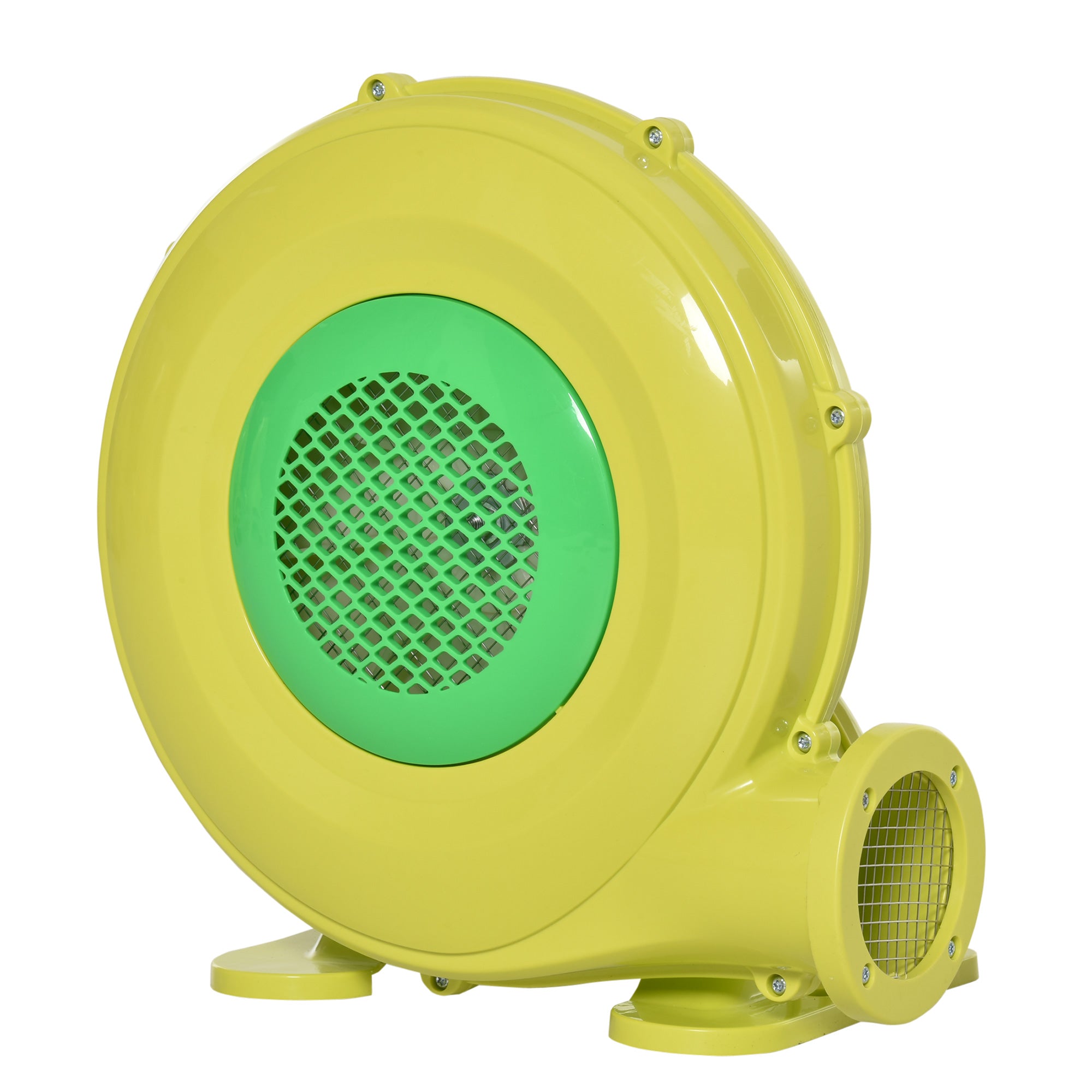 Electric Air Blower 450-Watt Fan Blower Compact and Energy Efficient Pump Indoor Outdoor for Inflatable Bounce House, Bouncy Castle and Pneumatic Swimming Pool, Yellow Inflatables Yellow, Green at Gallery Canada
