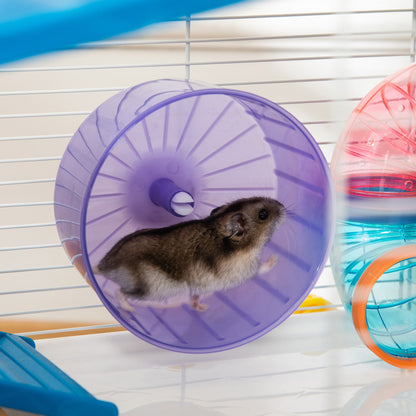 31" Large Hamster Cage, Small Animal House, Multi-storey Gerbil Haven, Tunnel Tube System, with Water Bottle, Exercise Wheel, Food Dish, Ramps, White Hamster Cages   at Gallery Canada