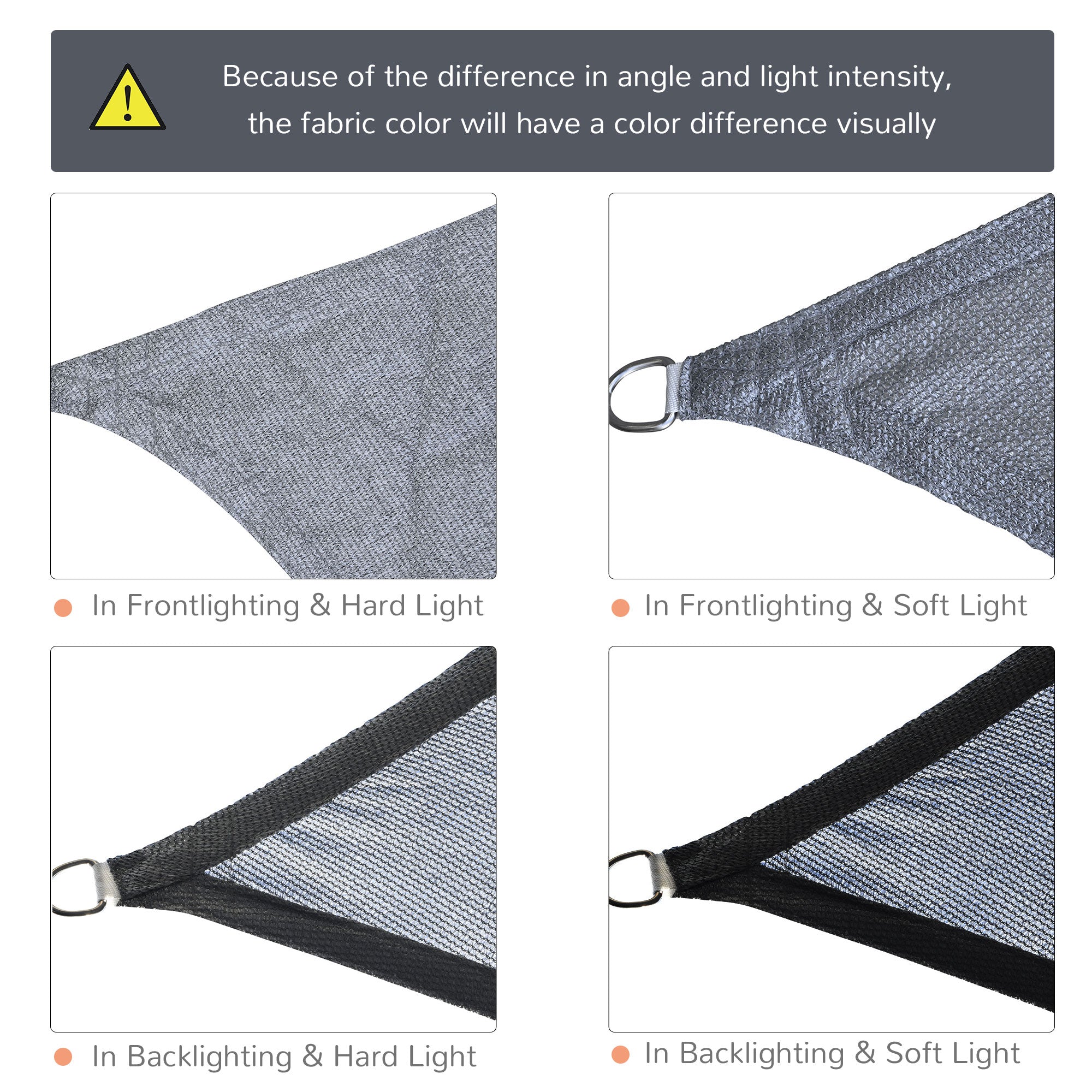 Square 12’ Canopy Sun Sail Shade Garden Cover UV Protector Outdoor Patio Lawn Shelter with Carrying Bag Grey Shade Sails at Gallery Canada