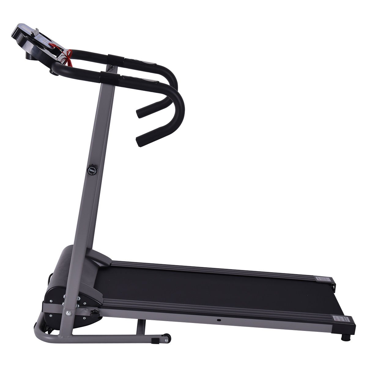 Electric Foldable Treadmill with LCD Display and Heart Rate Sensor, Black Treadmills   at Gallery Canada