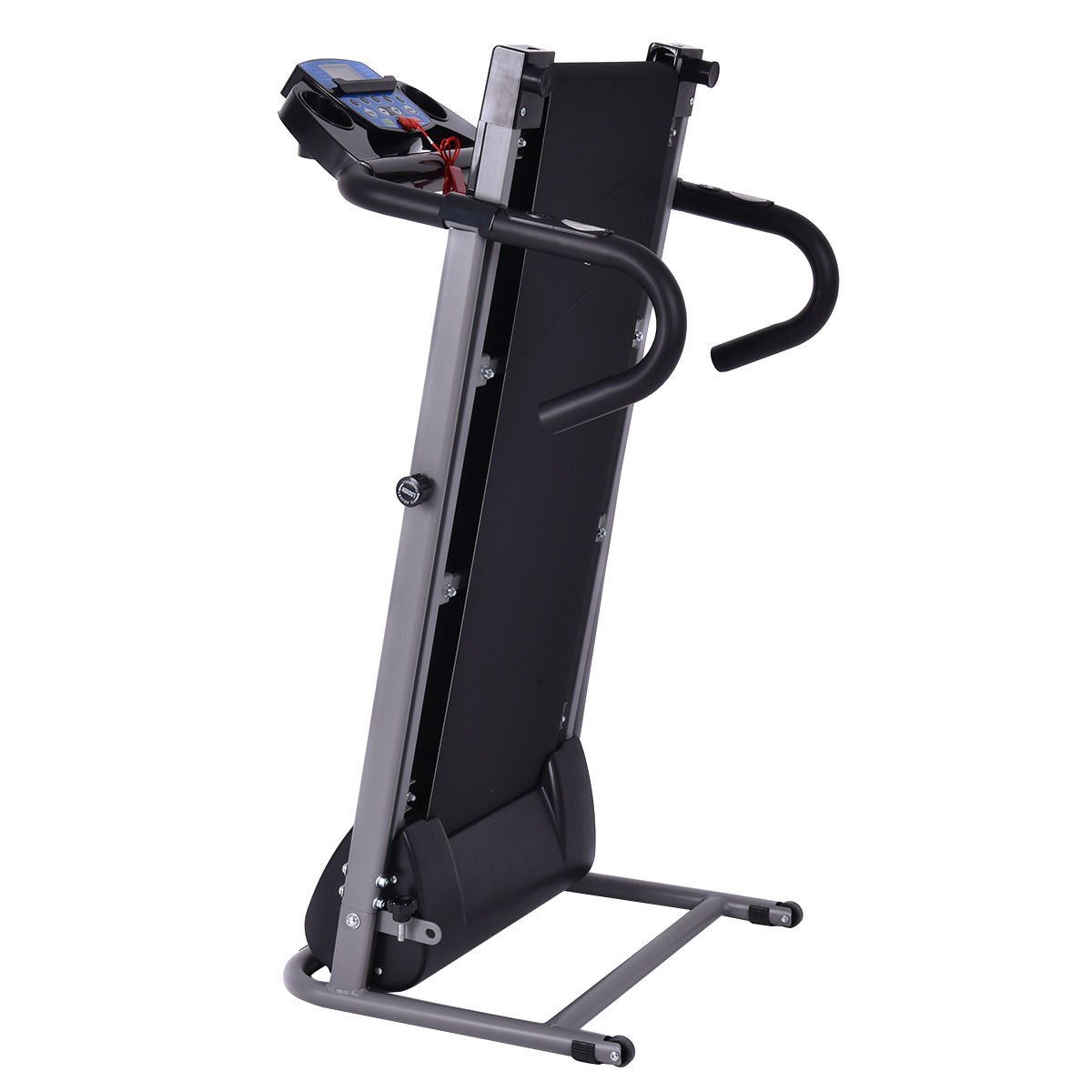 Electric Foldable Treadmill with LCD Display and Heart Rate Sensor, Black Treadmills   at Gallery Canada