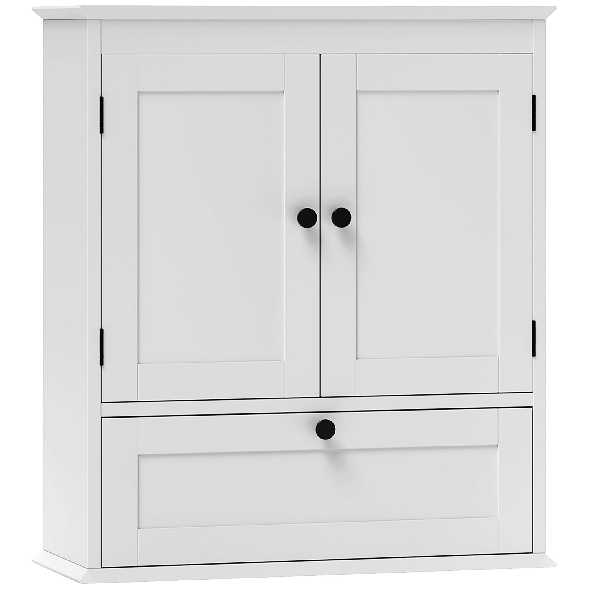 Medicine Cabinet with Adjustable Shelf, Bathroom Wall Cabinet Bathroom Cabinet with Recessed Panels, White Bathroom Cabinets at Gallery Canada