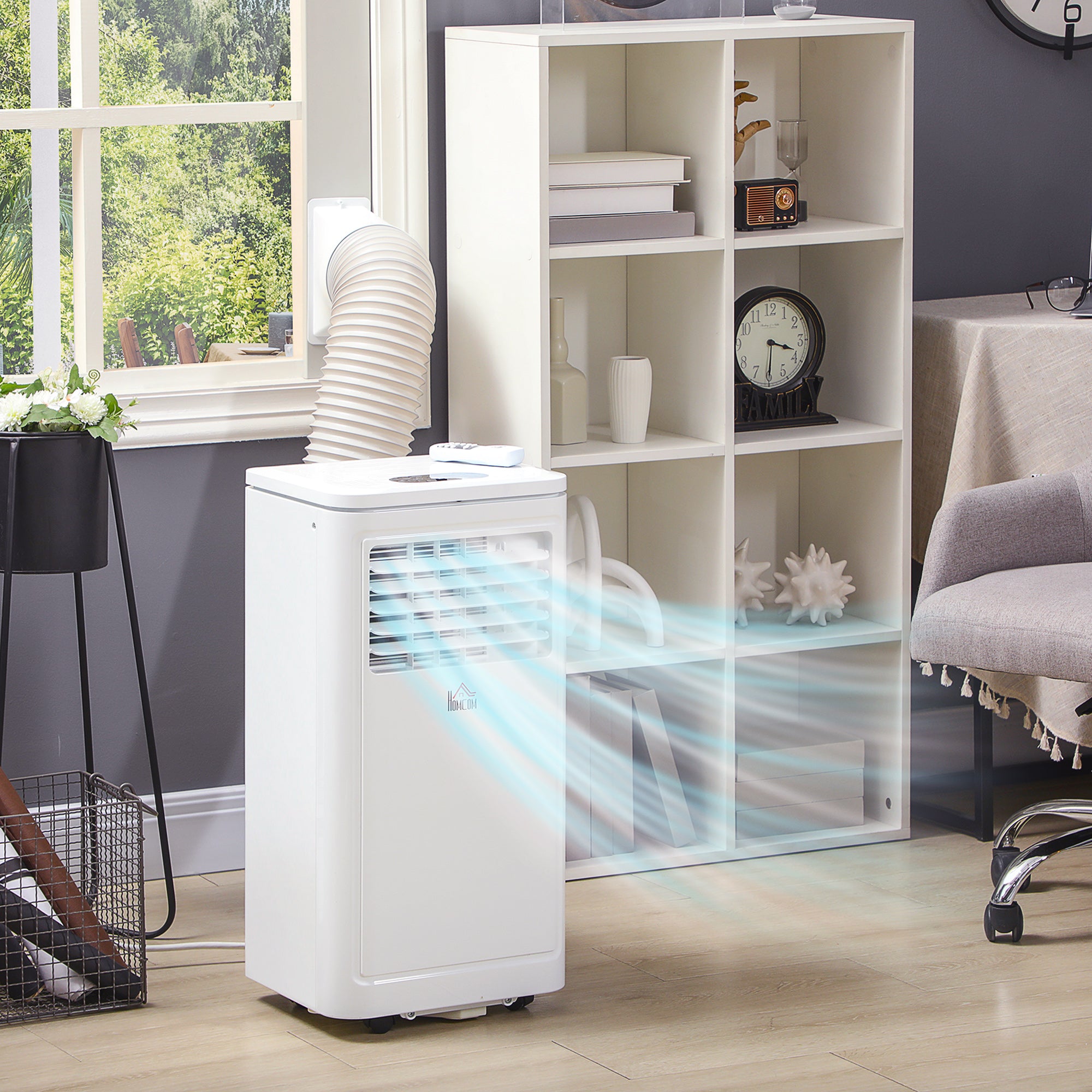 8000 BTU Portable Air Conditioner with Cooling, Dehumidifier, Remote Control, 24-Hour Timer, Window Mount Kit, Cream Air Purifiers at Gallery Canada