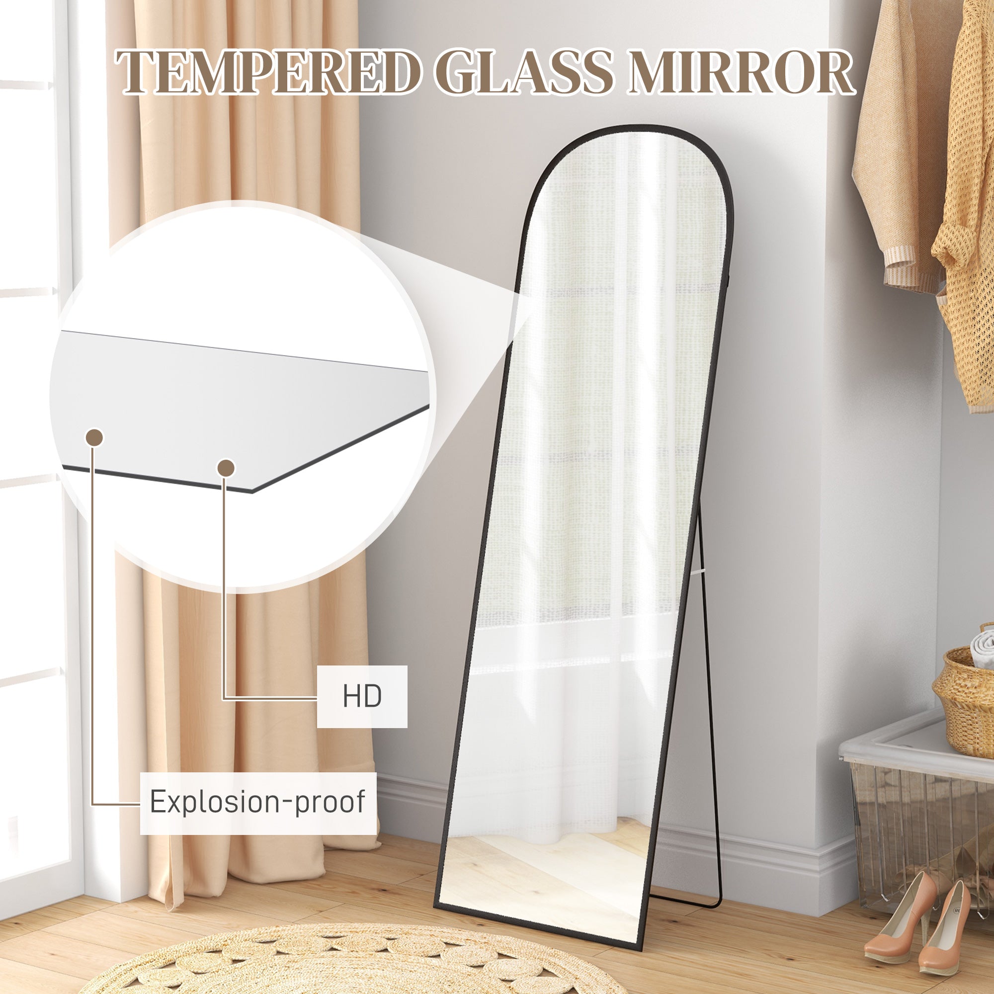 Arched Standing Mirror, 64