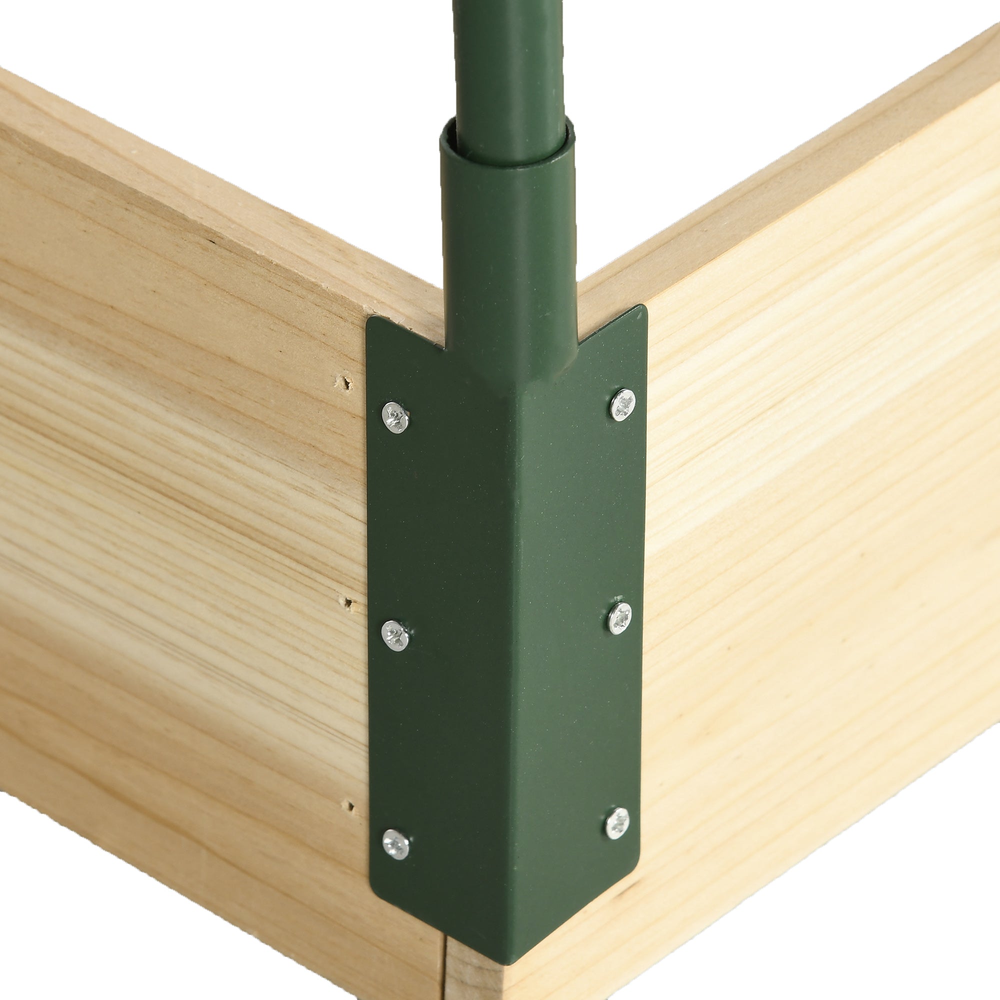 12 Pockets Raised Garden Bed with Greenhouse and Roll Up Windows for Vegetables, Flowers, 4' x 3' x 2', Natural Wood Raised Garden Beds at Gallery Canada